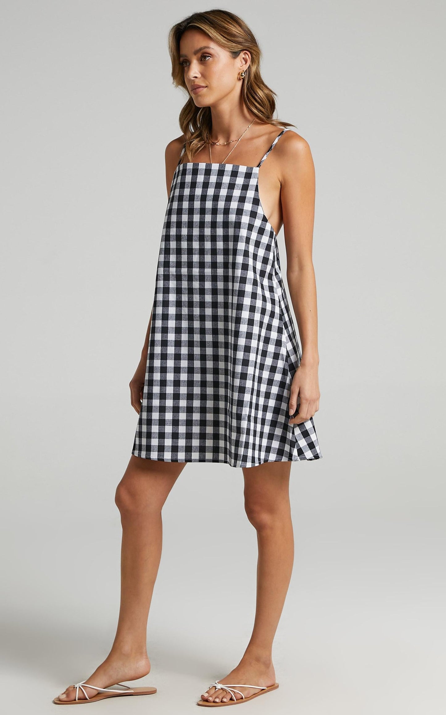 Berlina Dress in Black Check