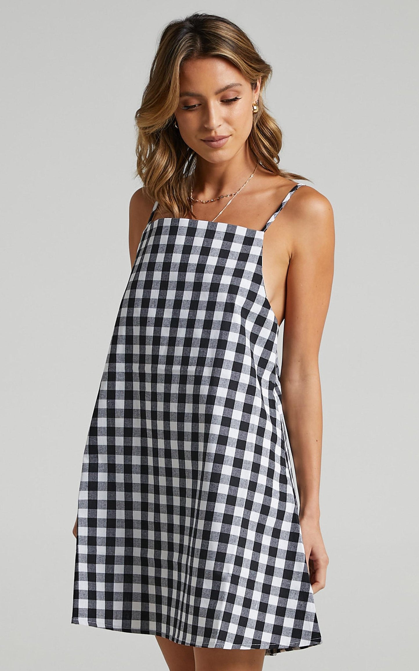 Berlina Dress in Black Check