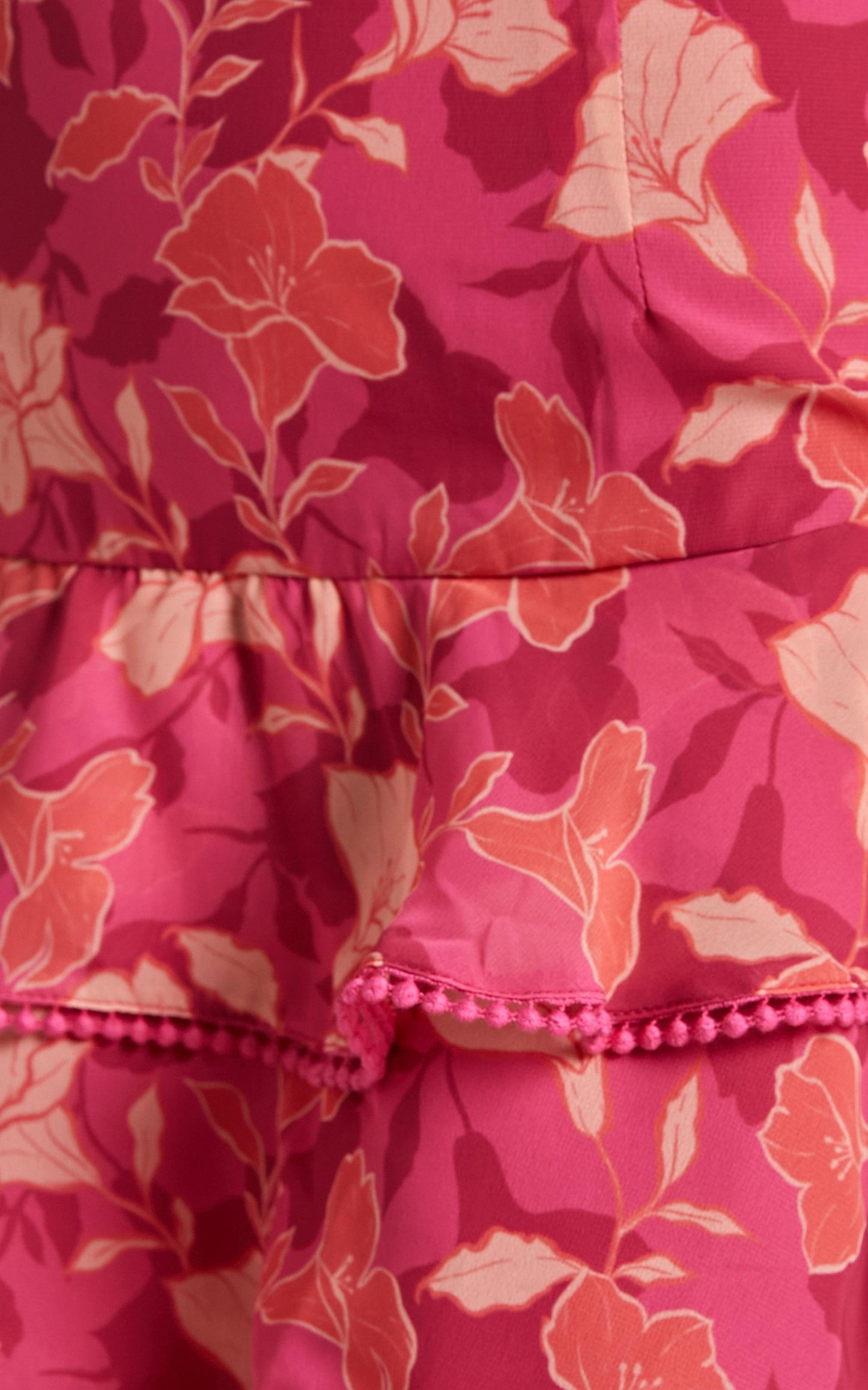 Final Resort Two Piece Ruffle Sleeve Mini Set in Berry Floral
