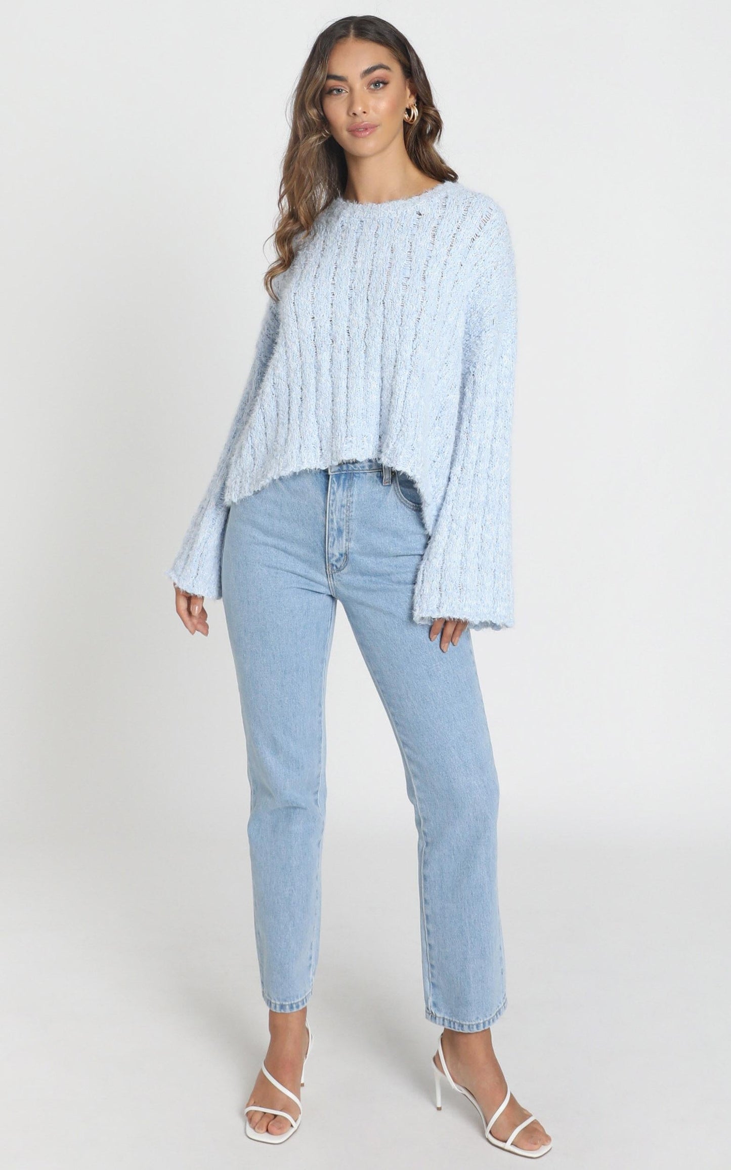 Bethen Fluffy Knit in Blue