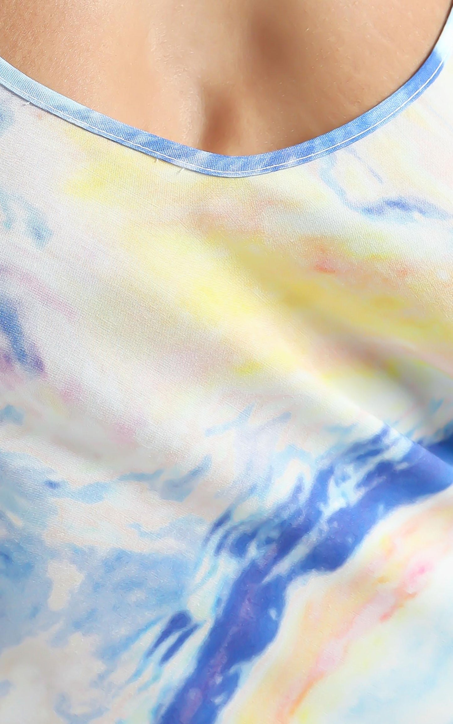 Cools Club - Bias Cut V Neck Midi in Ocean Glitter