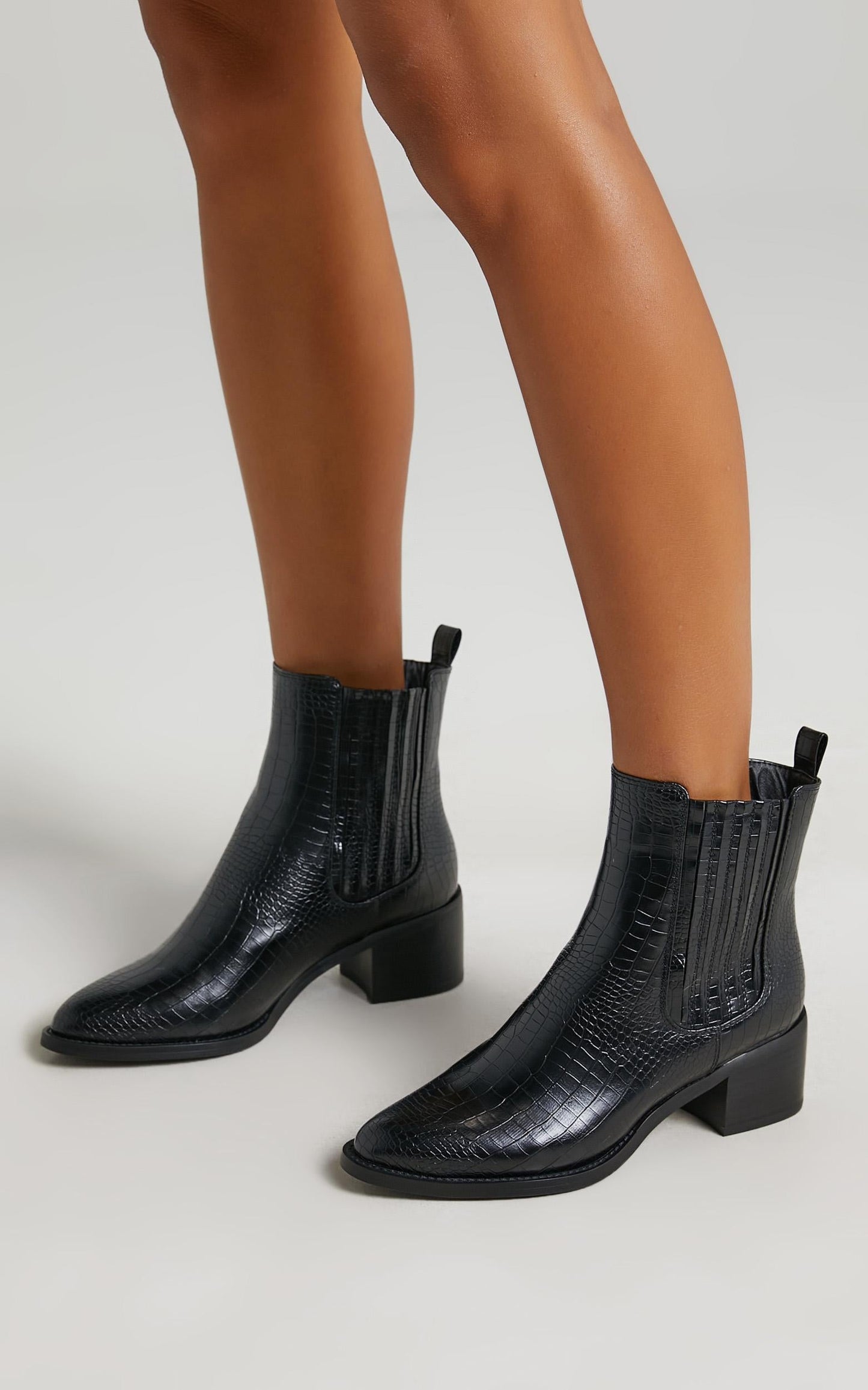 Billini - Eamon Boots in Black Croc