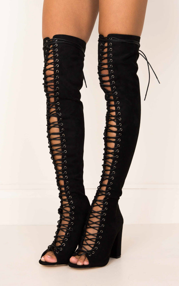 Billini - Bardot Boots in Black Micro