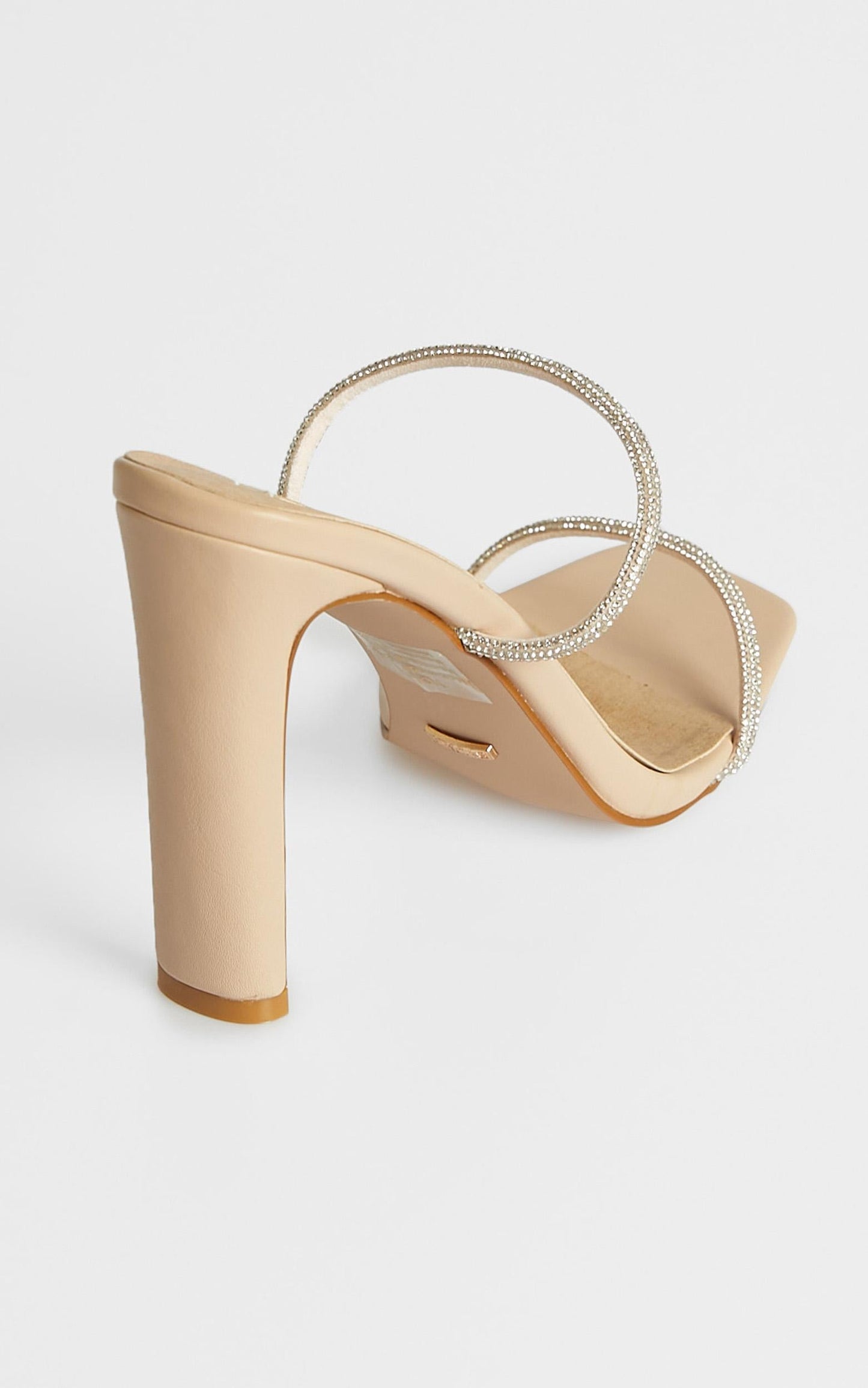 Billini - Yola Heels in Nude Diamante
