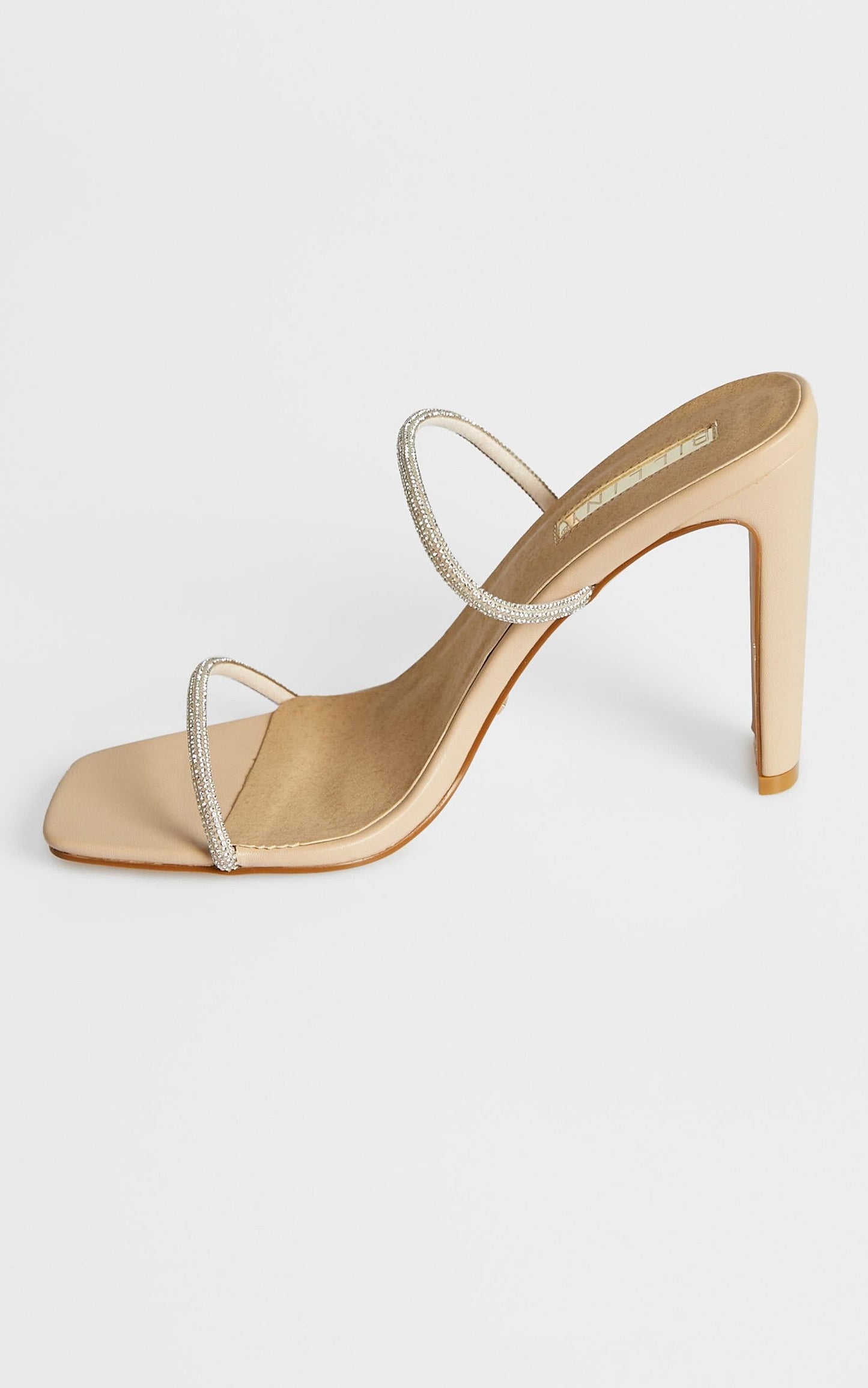 Billini - Yola Heels in Nude Diamante