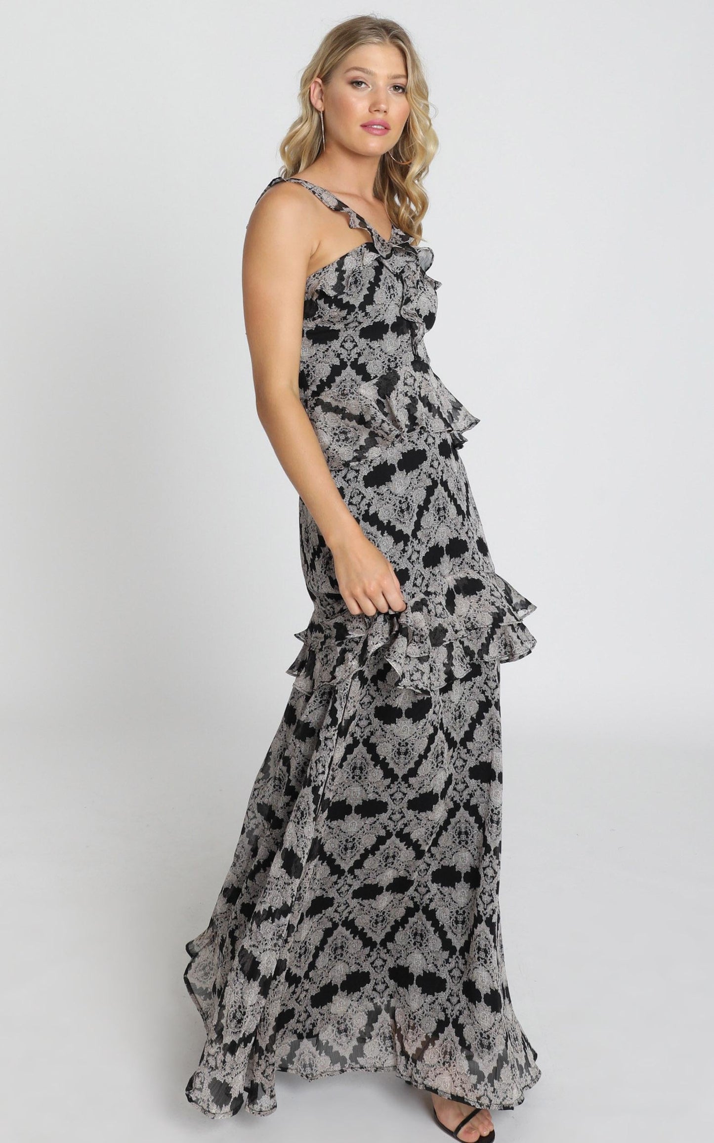 Binky Dress in Black Print