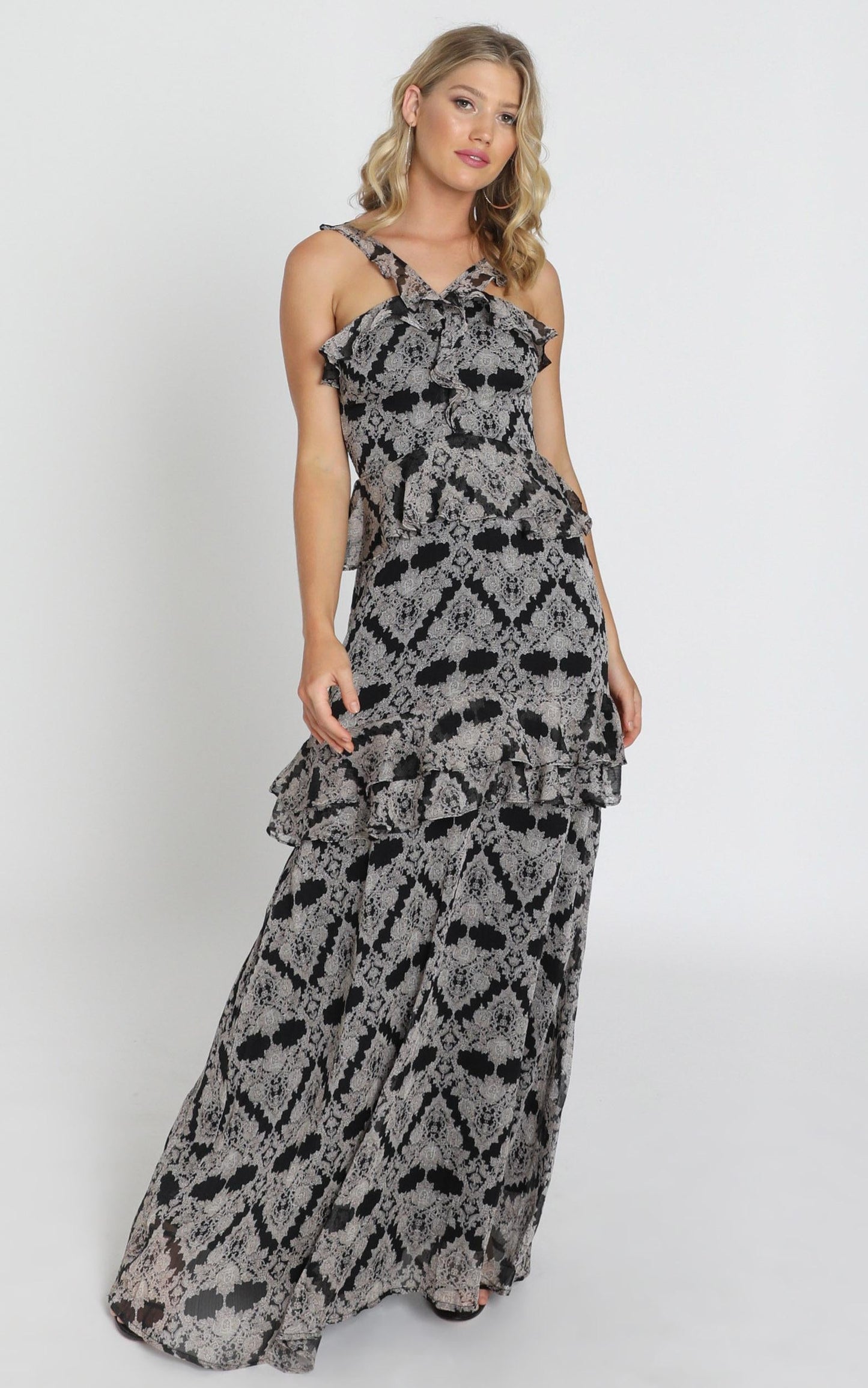Binky Dress in Black Print