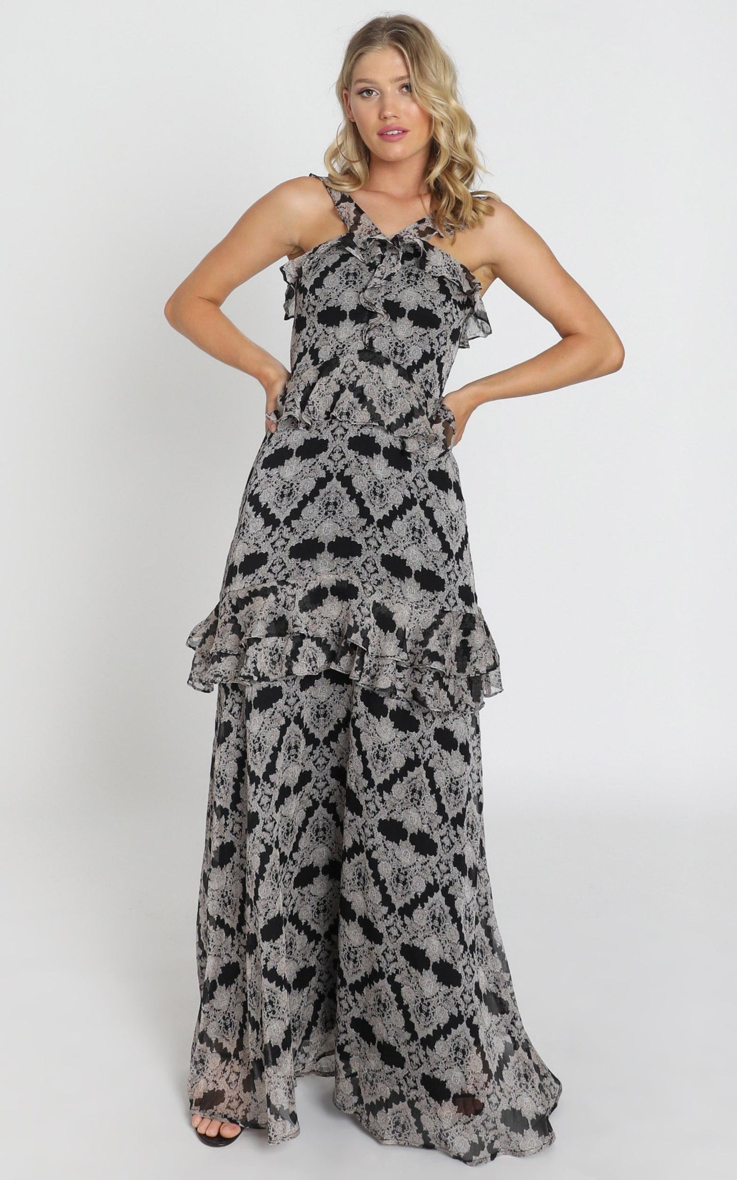 Binky Dress in Black Print