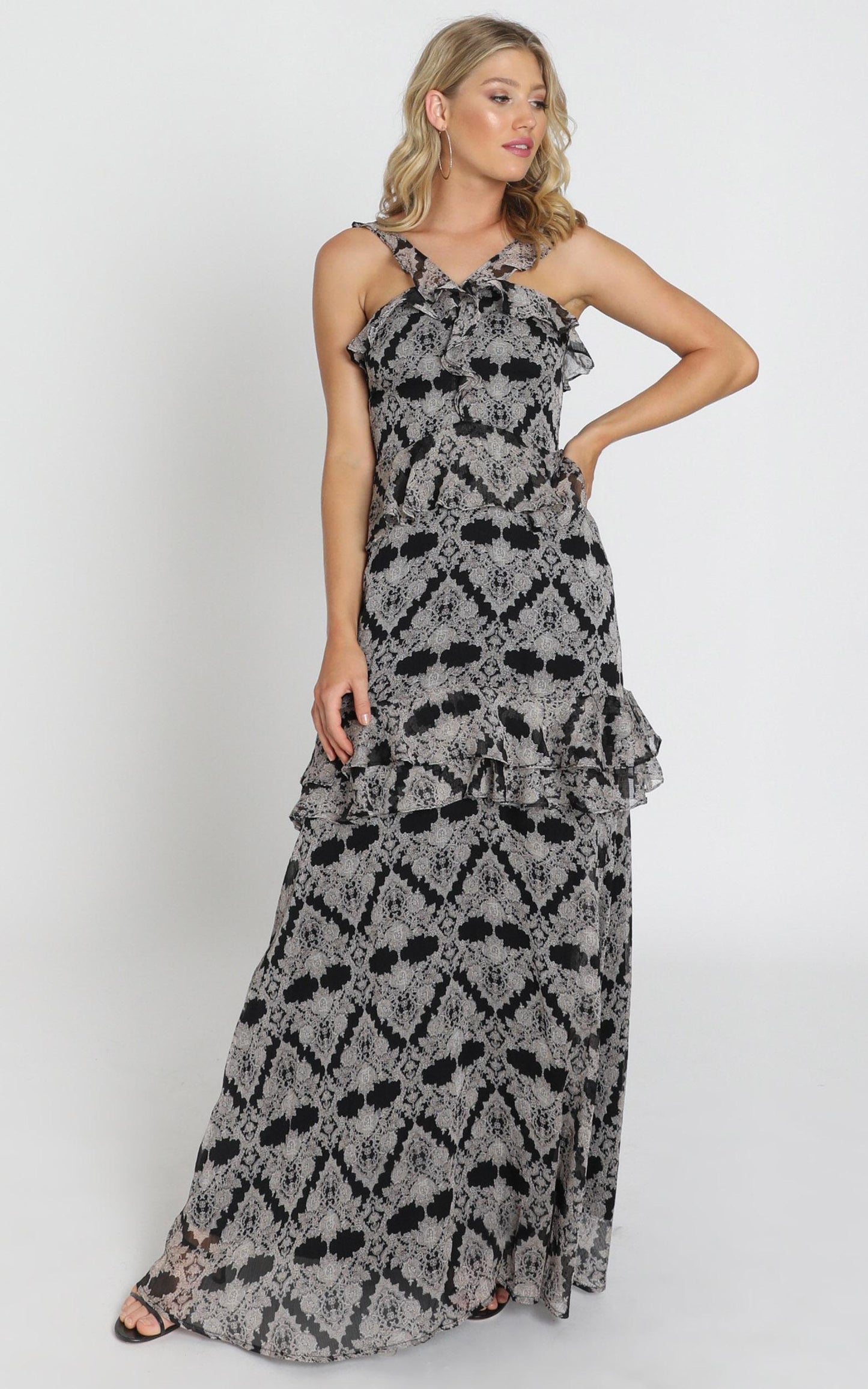 Binky Dress in Black Print