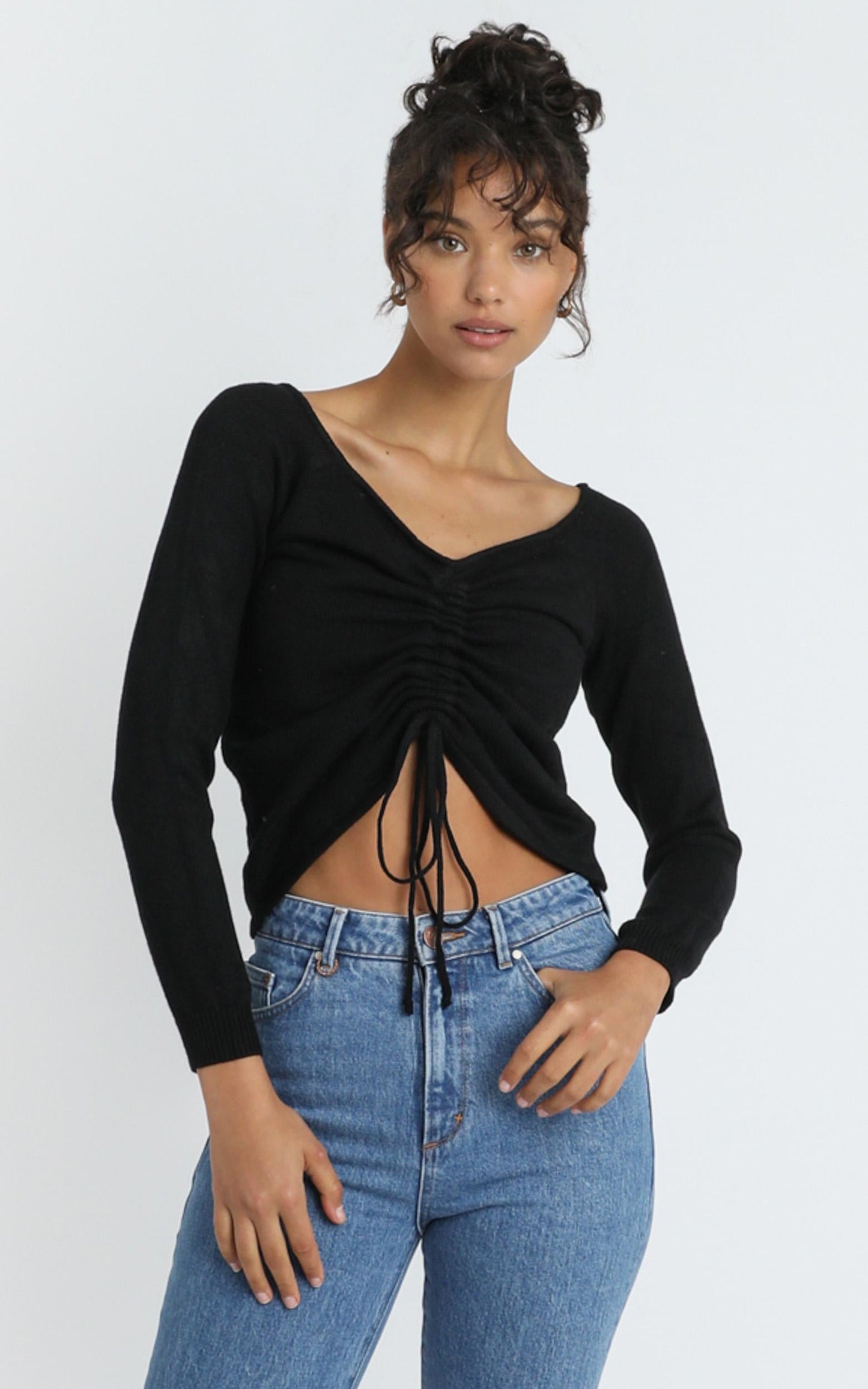 Ellis Knit Top in Black