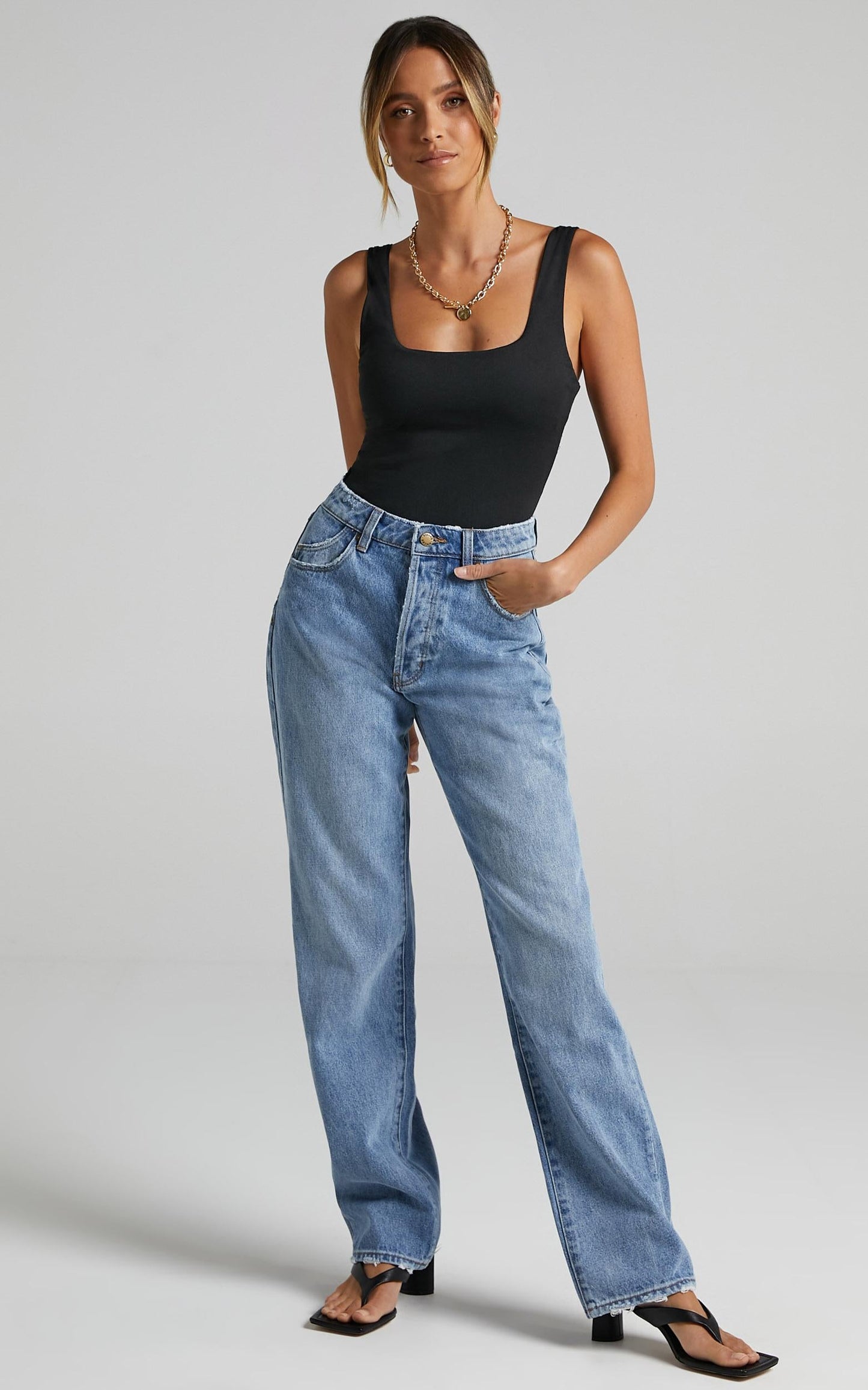 Twisted Tales Bodysuit in Black