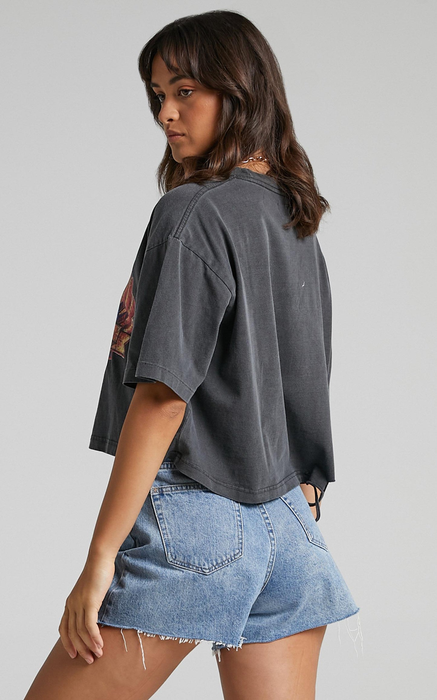 The People Vs - Heart Throb Vintage Tee in Black