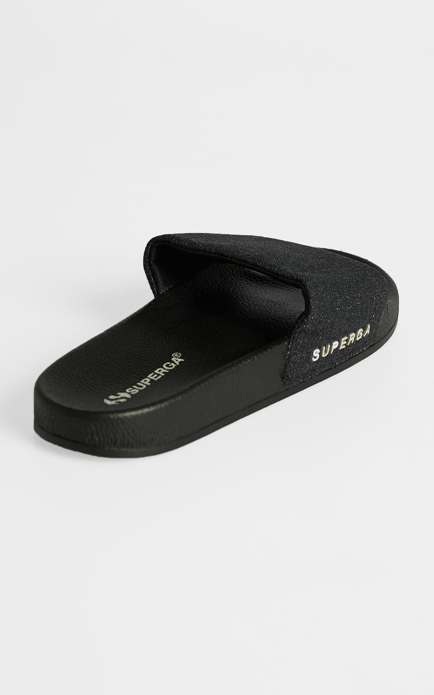 Superga - 1908 Linen Slides in Black