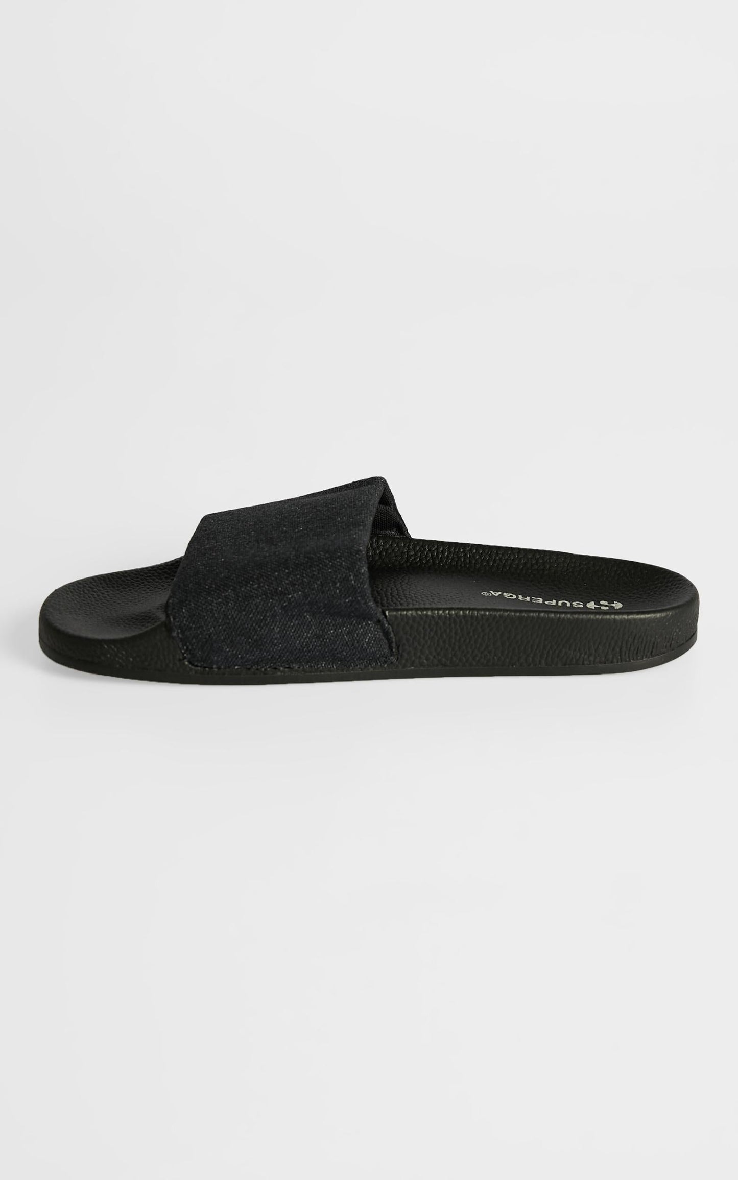 Superga - 1908 Linen Slides in Black
