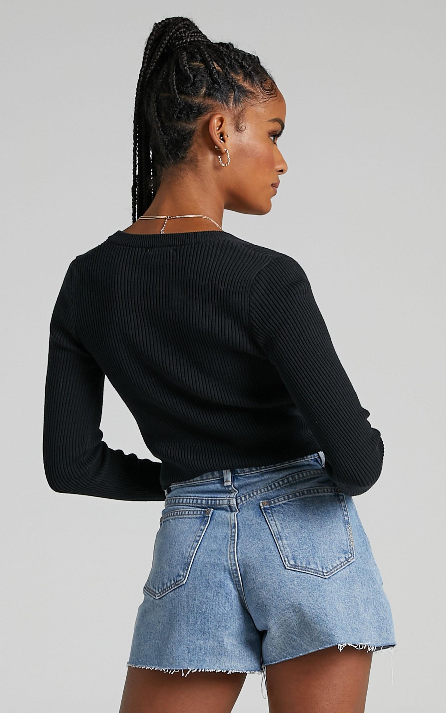 Giorsal Knit Top in Black