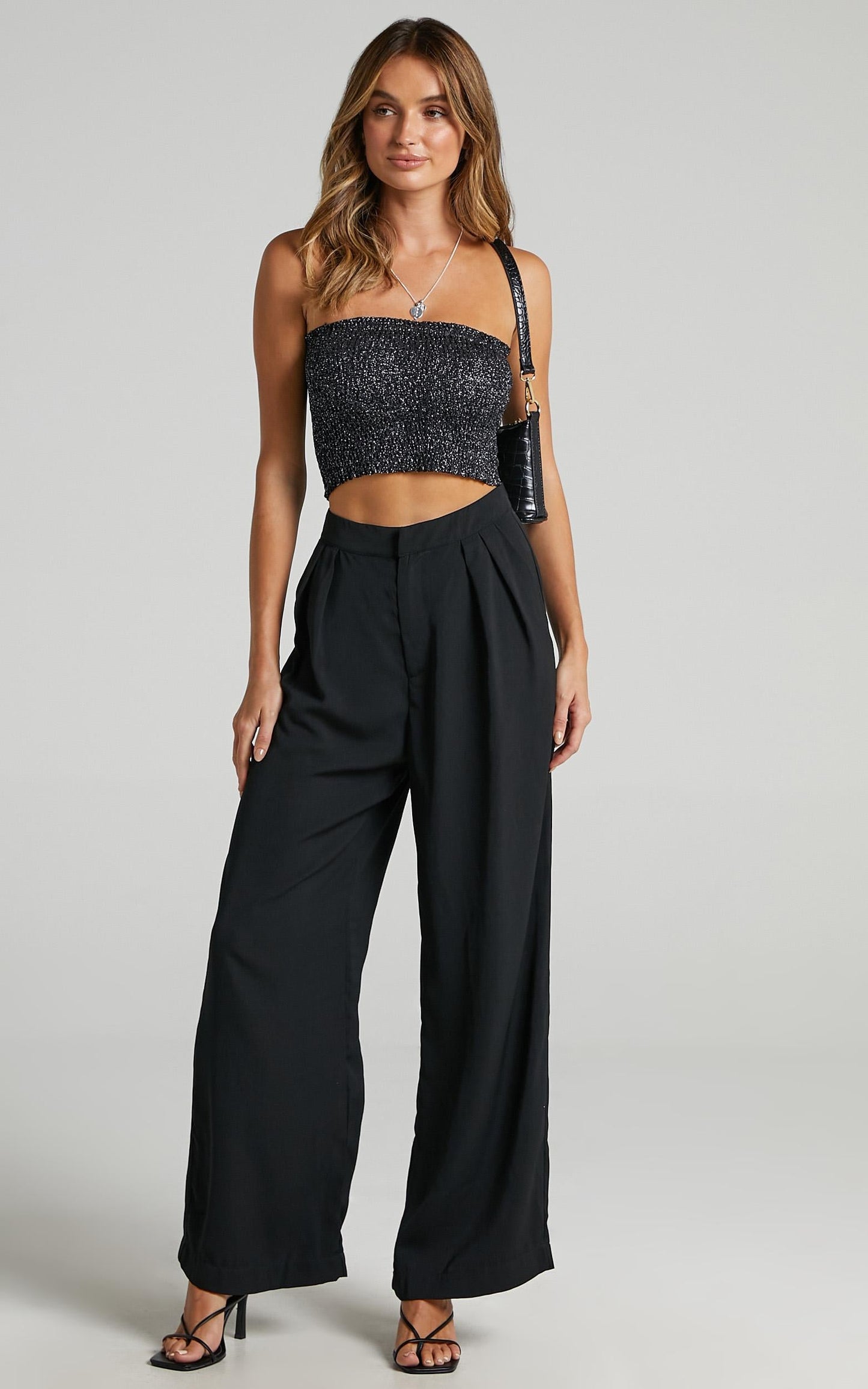 Fabritizia Top in Black Sparkle