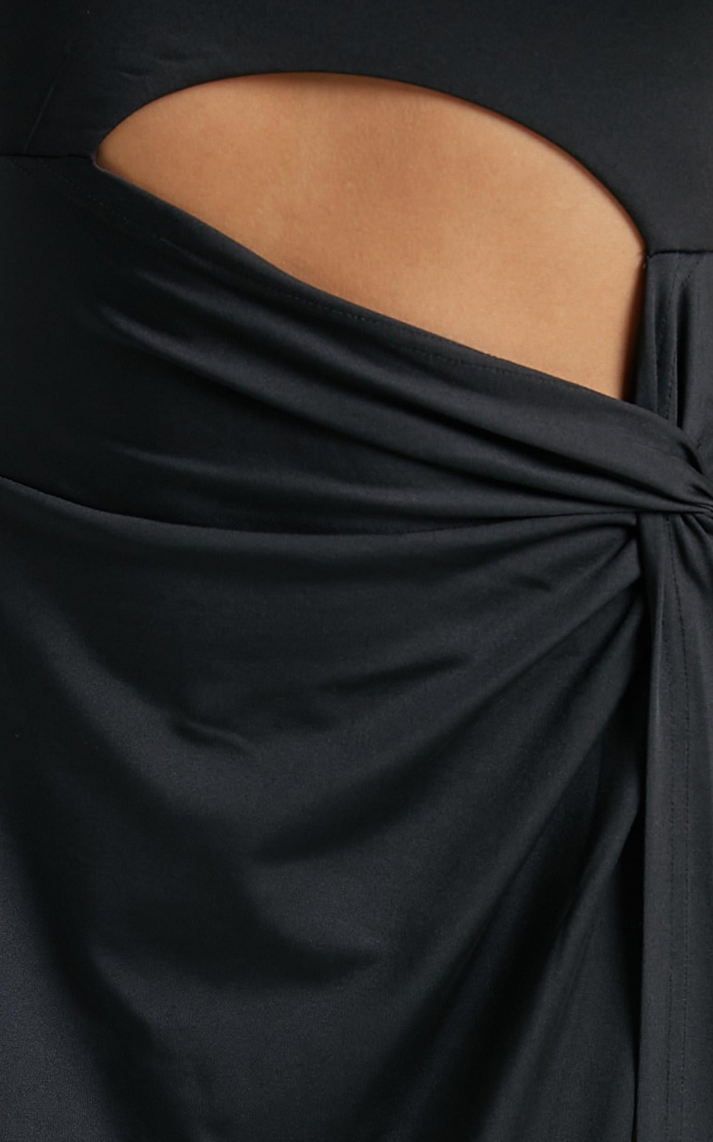 Zenya Twist Maxi Dress in Black