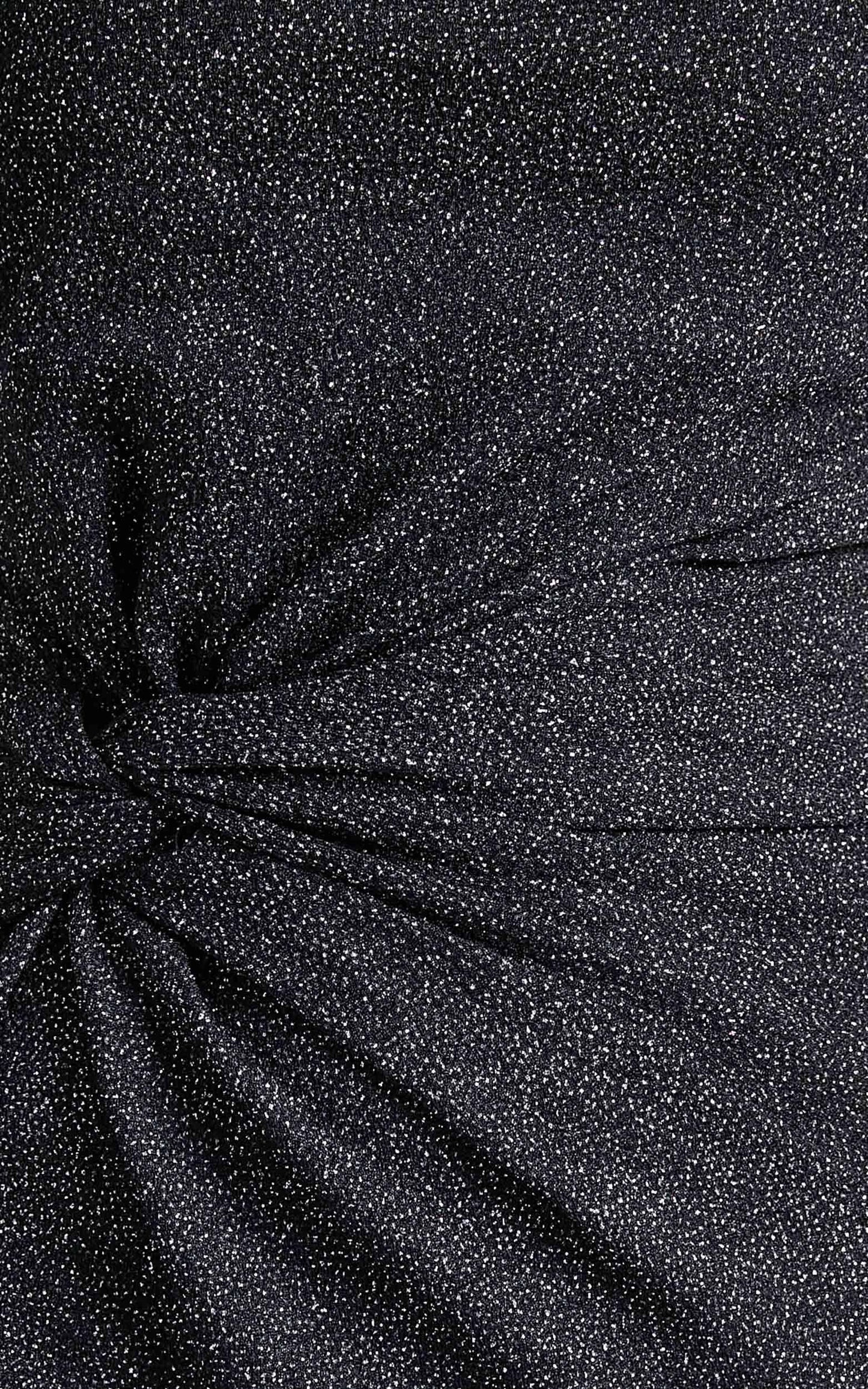 Gwen One Shoulder Maxi Dress in Black Sparkle