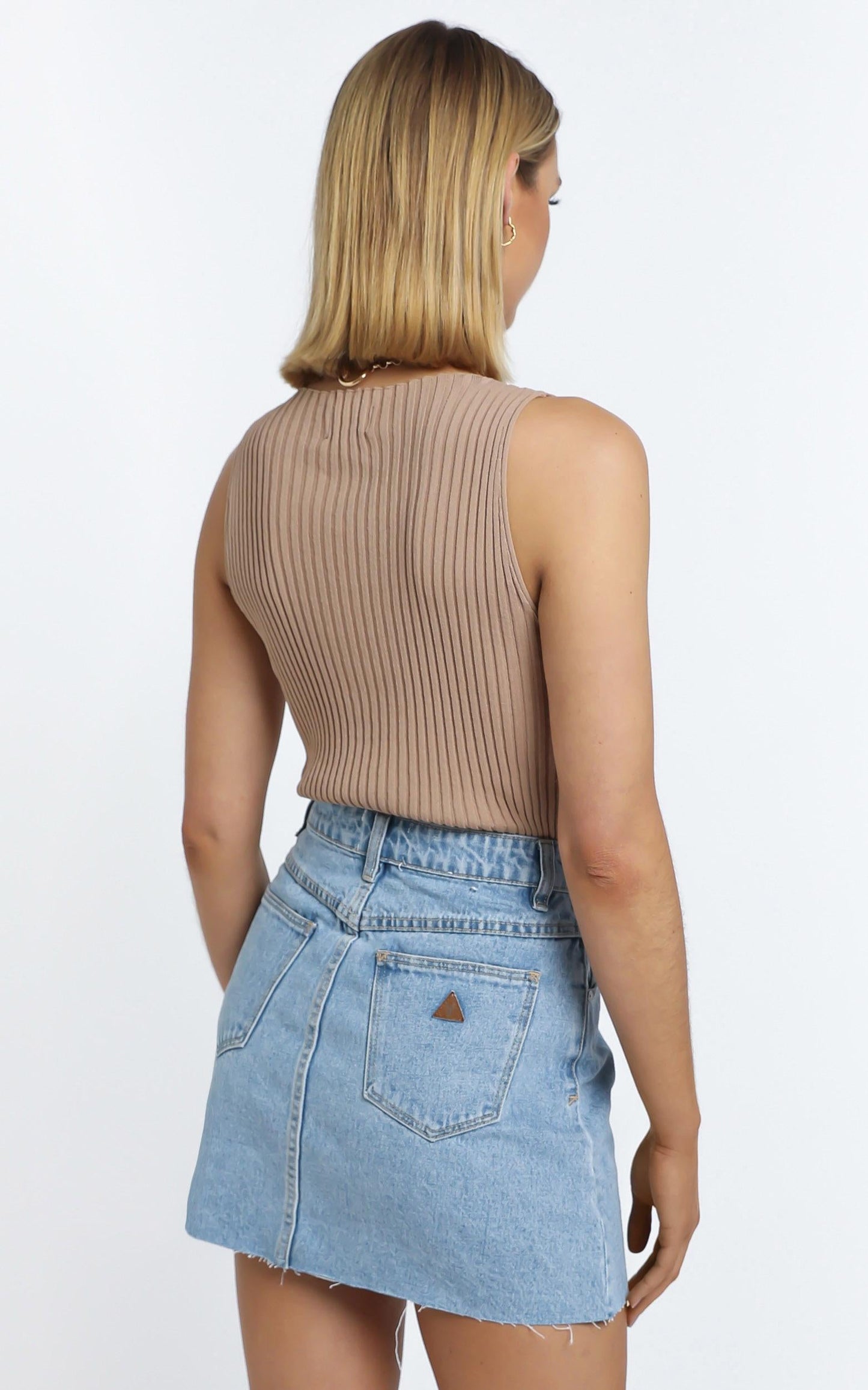 Abrand - A Aline Denim Skirt in Bleach Bomb