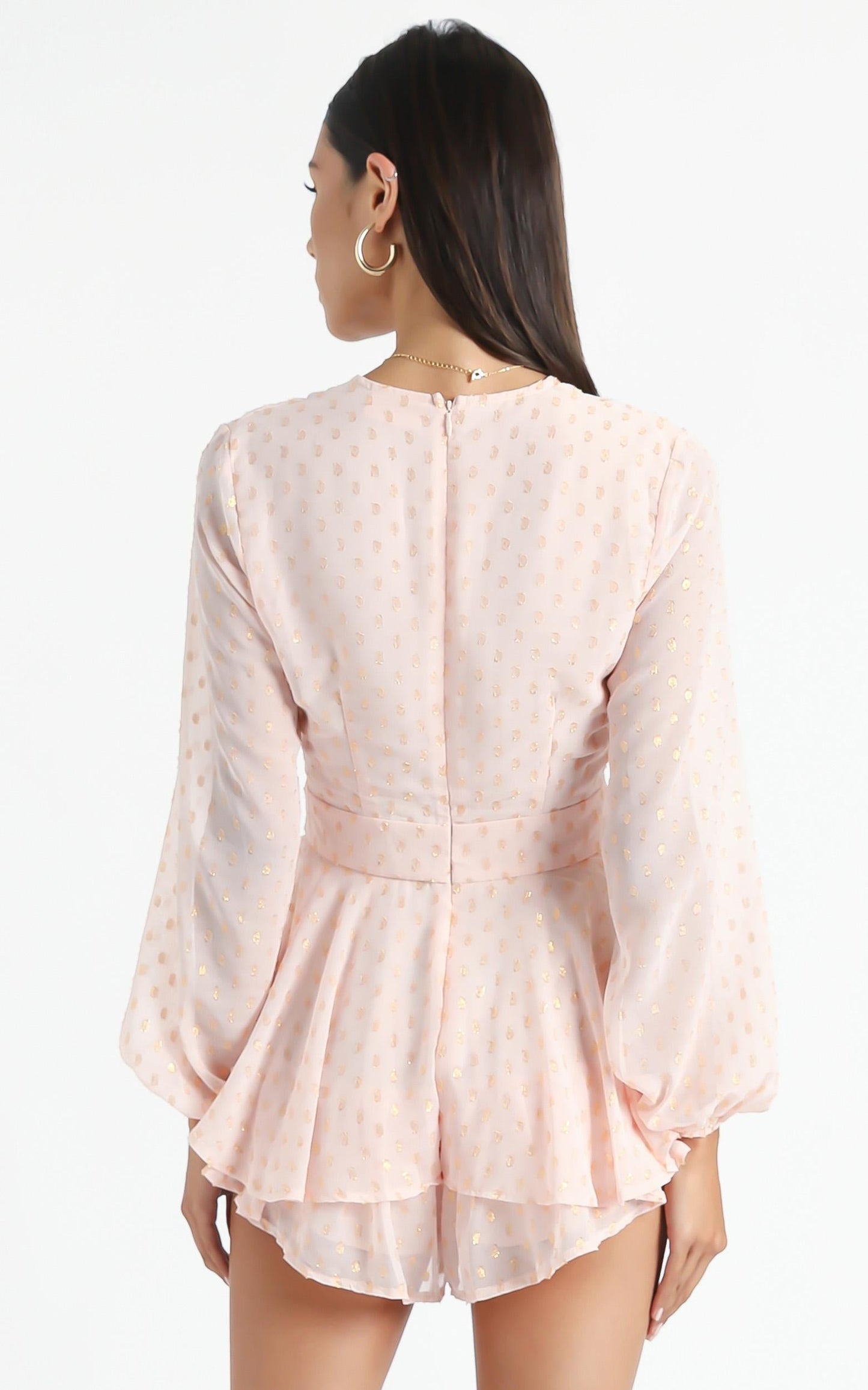 Lets Run Away Playsuit in Blush