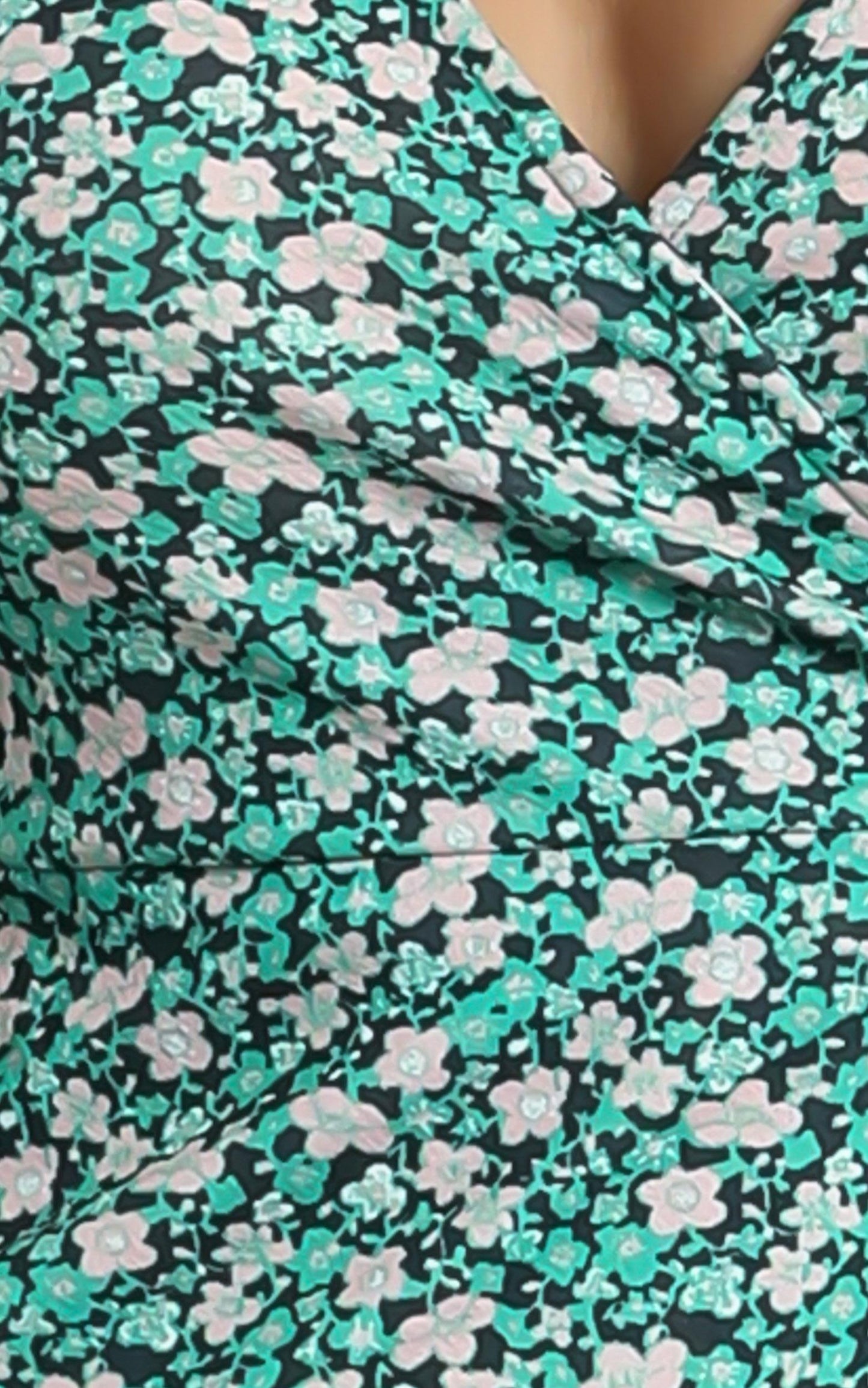 Blithe Dress in Green Floral