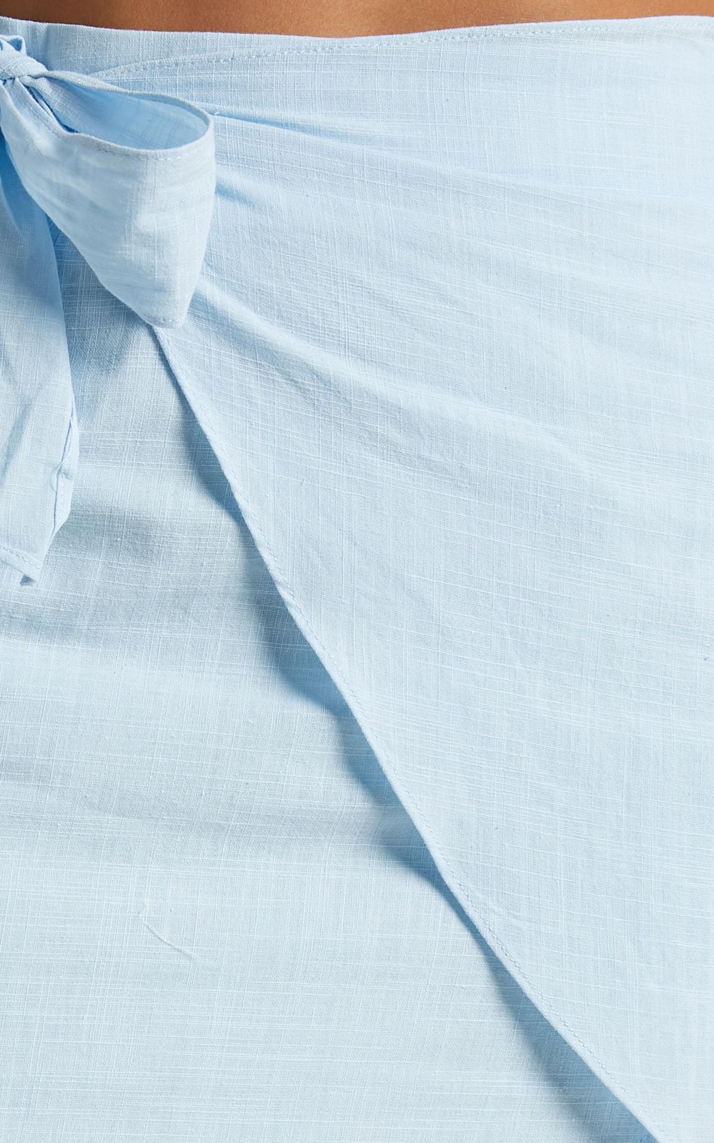 Keep On Turning Two Piece Set in Powder Blue Linen Look