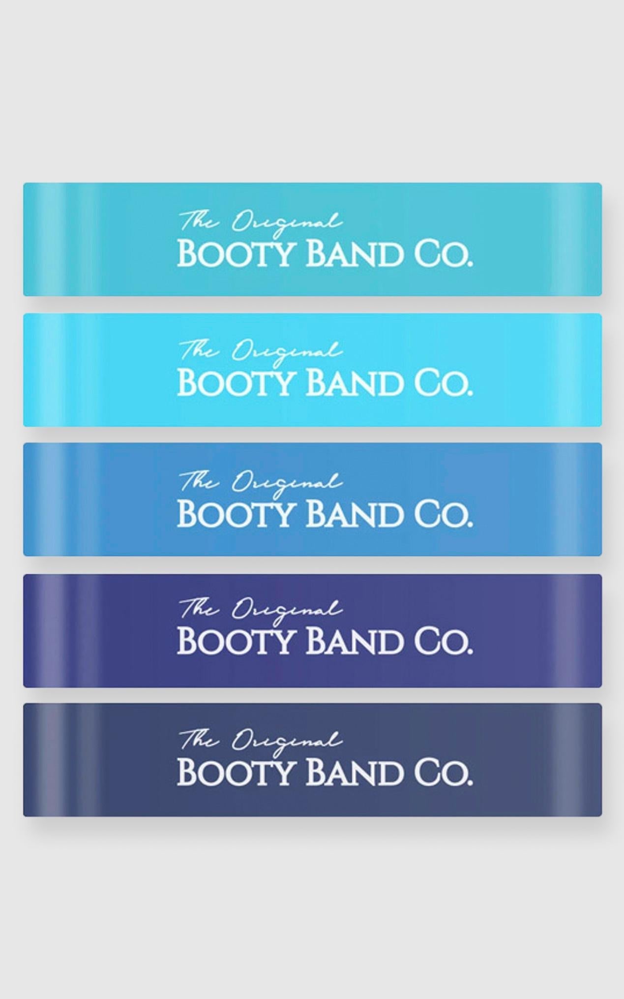 Booty Band Co - Set of 5 Latex Booty Bands in Blue