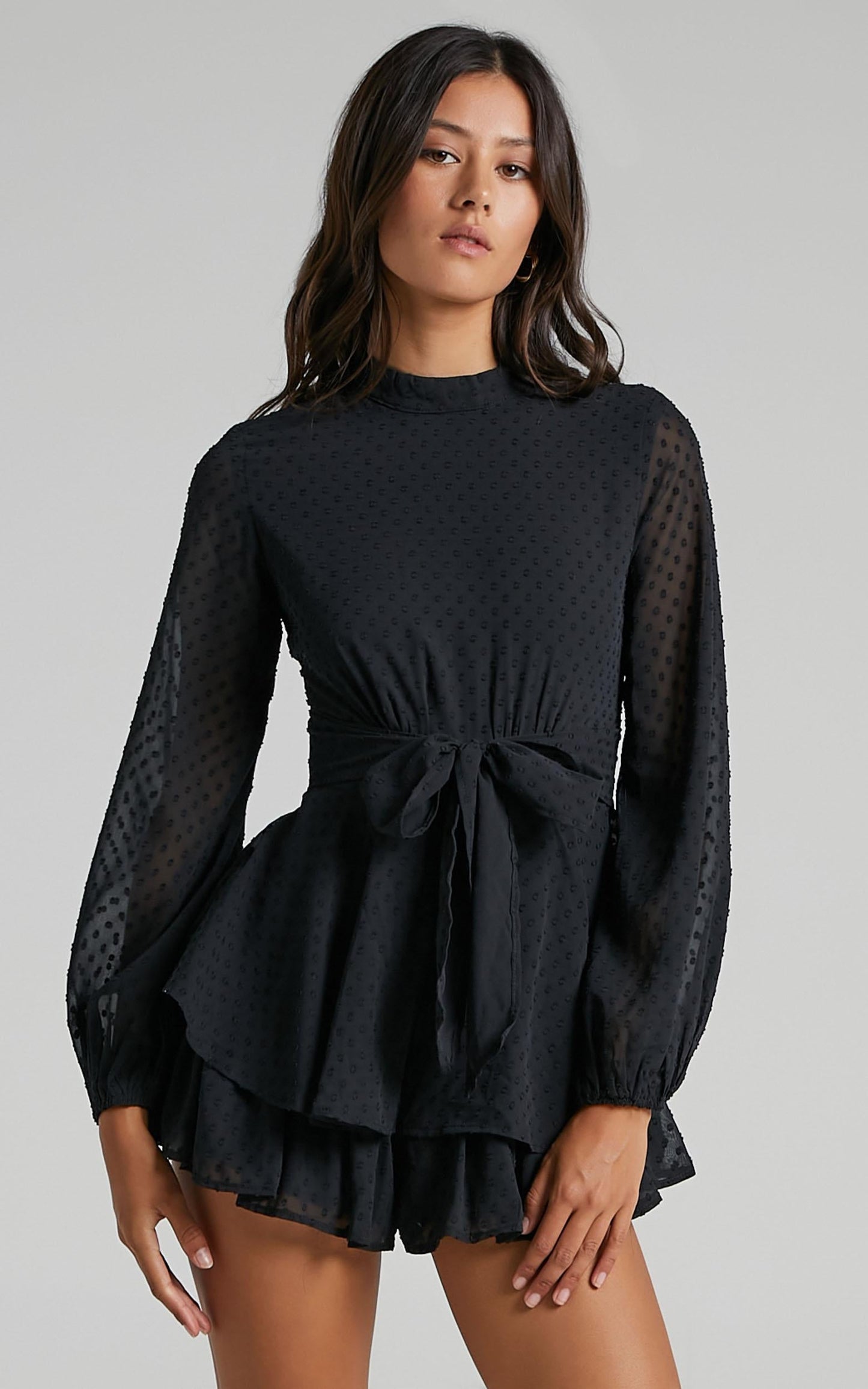 Bottom Of Your Heart Playsuit in Black