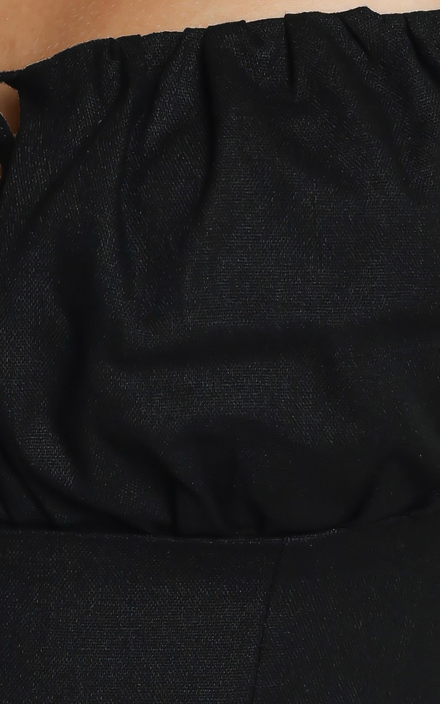 Break Free With Me Dress in Black Linen Look