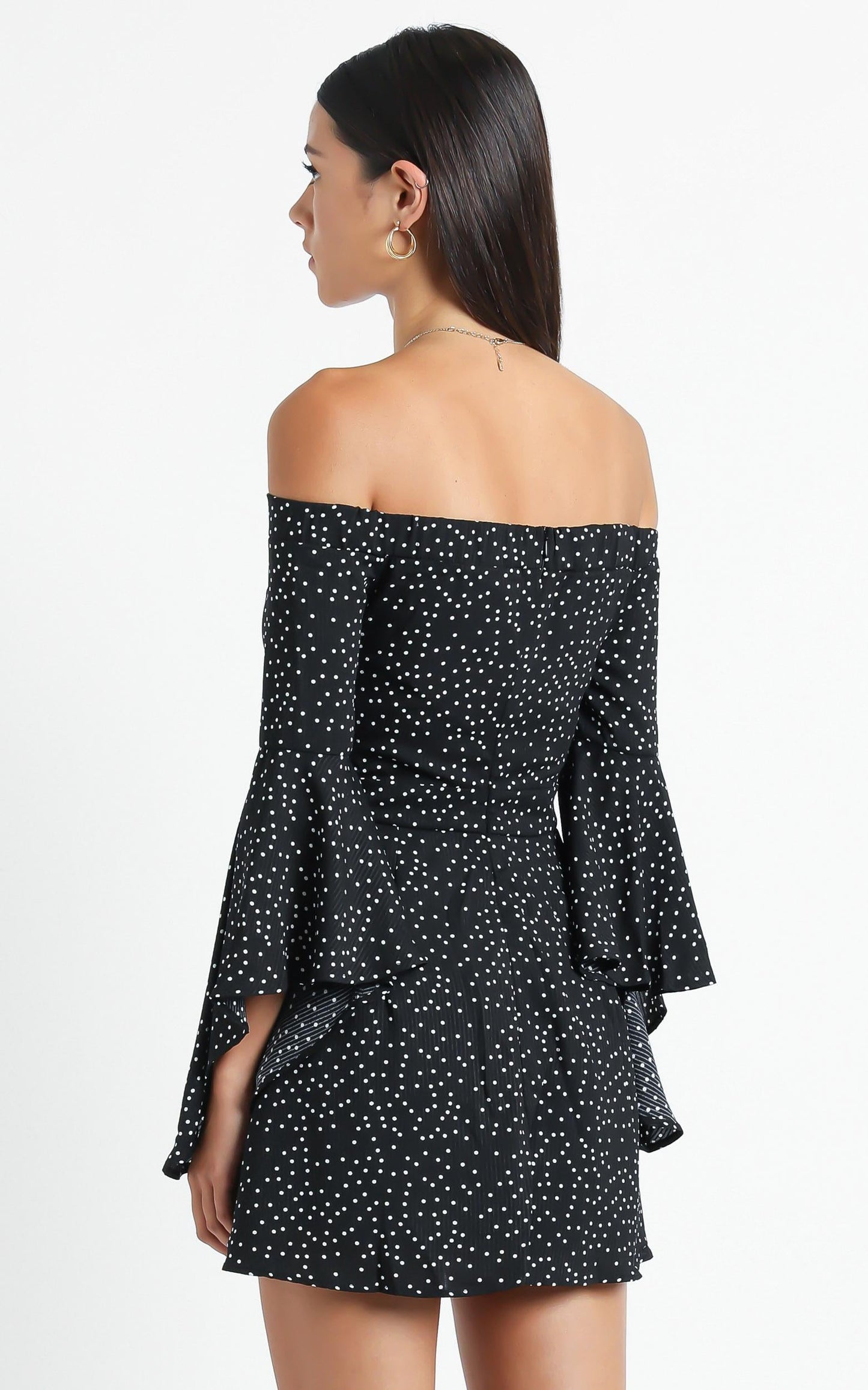 Break My Heart Dress in Black Spot