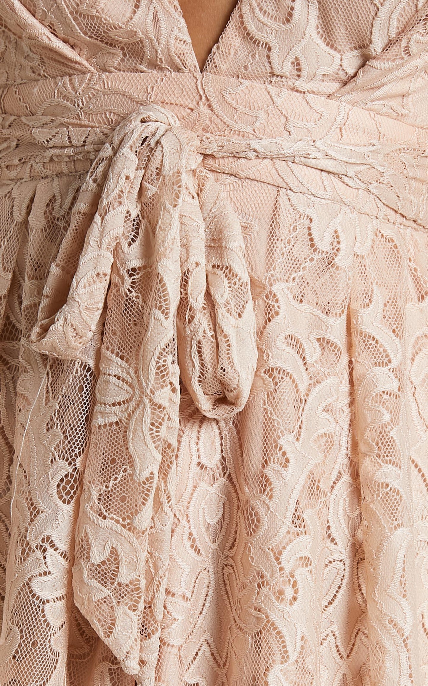 Break the Bar playsuit in Blush Lace