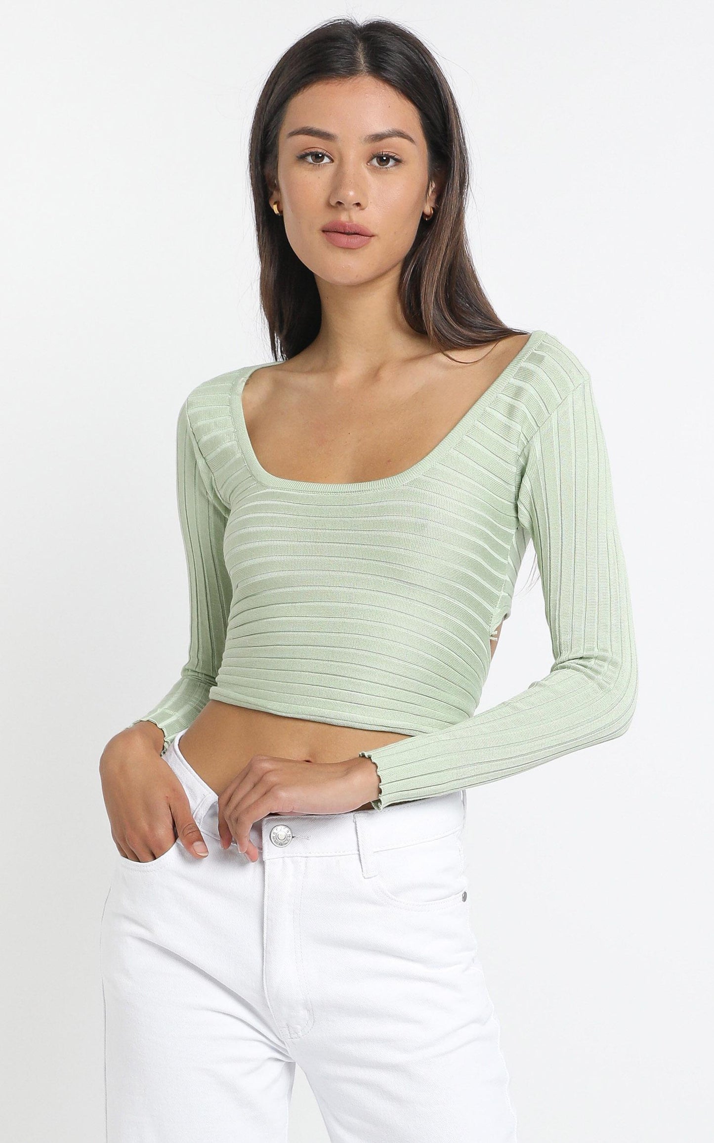 Brennan Knit Top in Sage