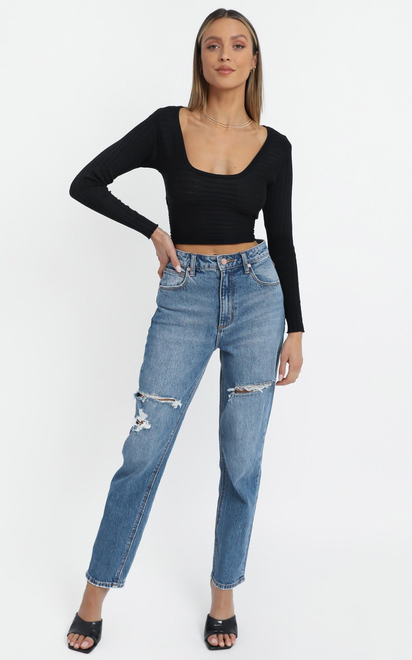 Brennan Knit Top in Black