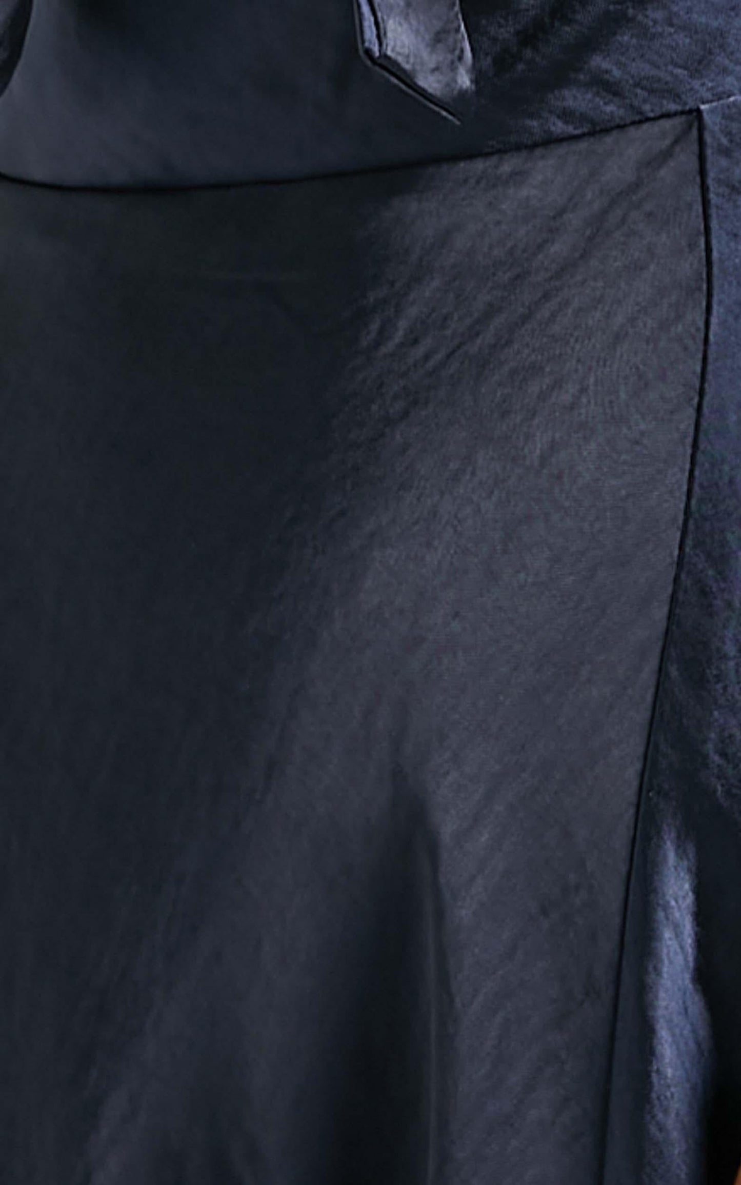 Britt Dress in Navy Satin