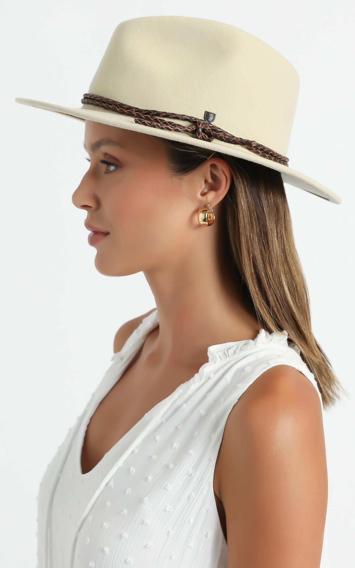 Brixton - Messer Fedora in Ivory