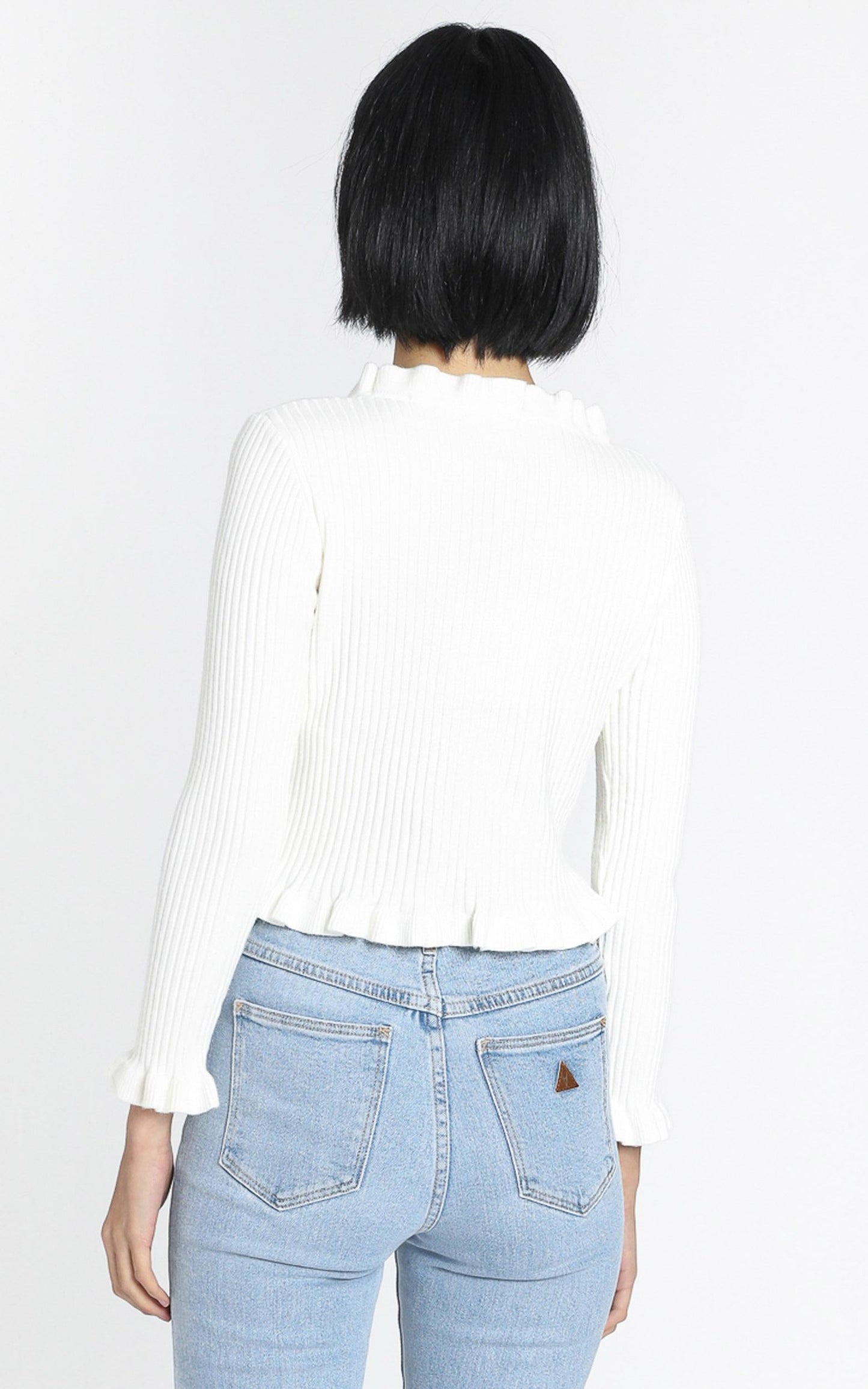 Broden Knit Top in White