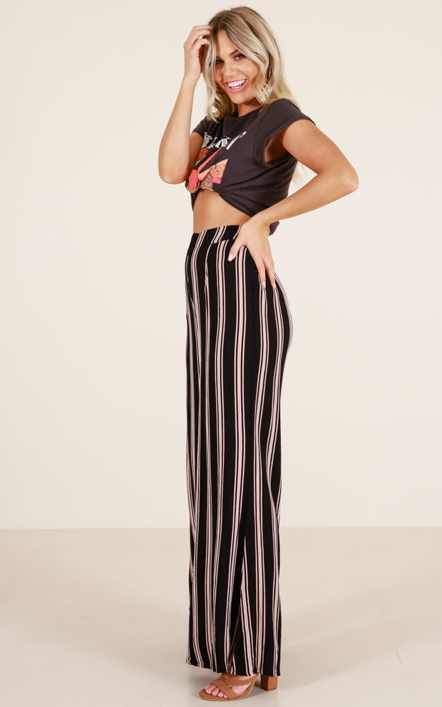 Go Unnoticed Pants In Navy Stripe