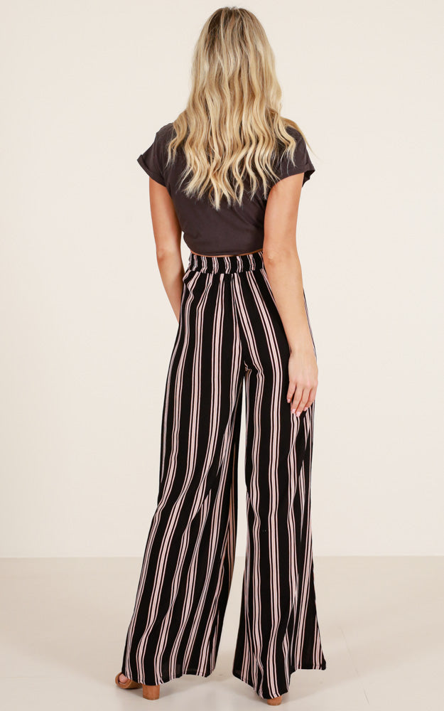 Go Unnoticed Pants In Navy Stripe