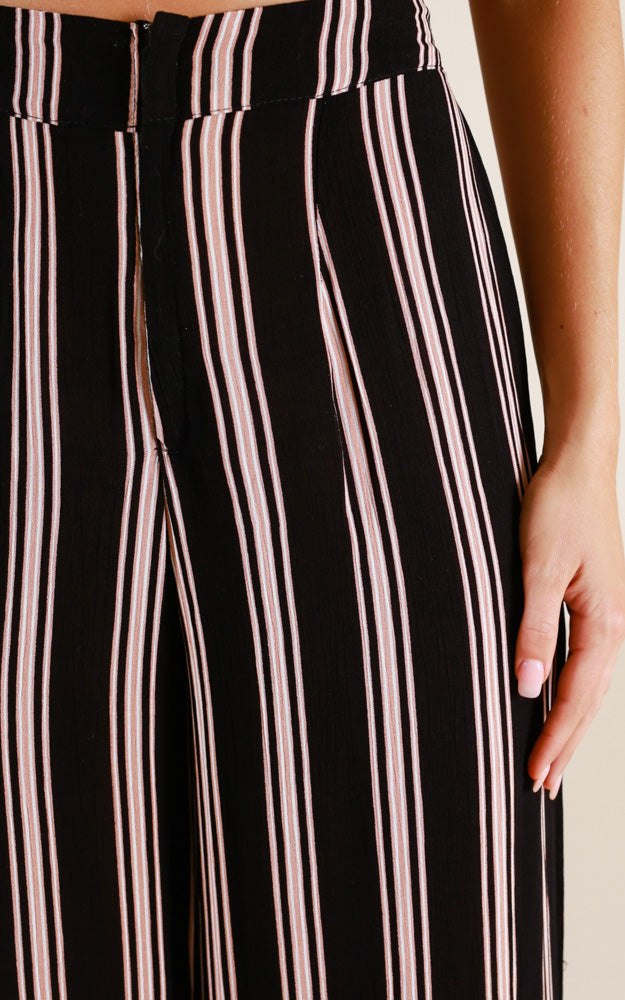 Go Unnoticed Pants In Navy Stripe