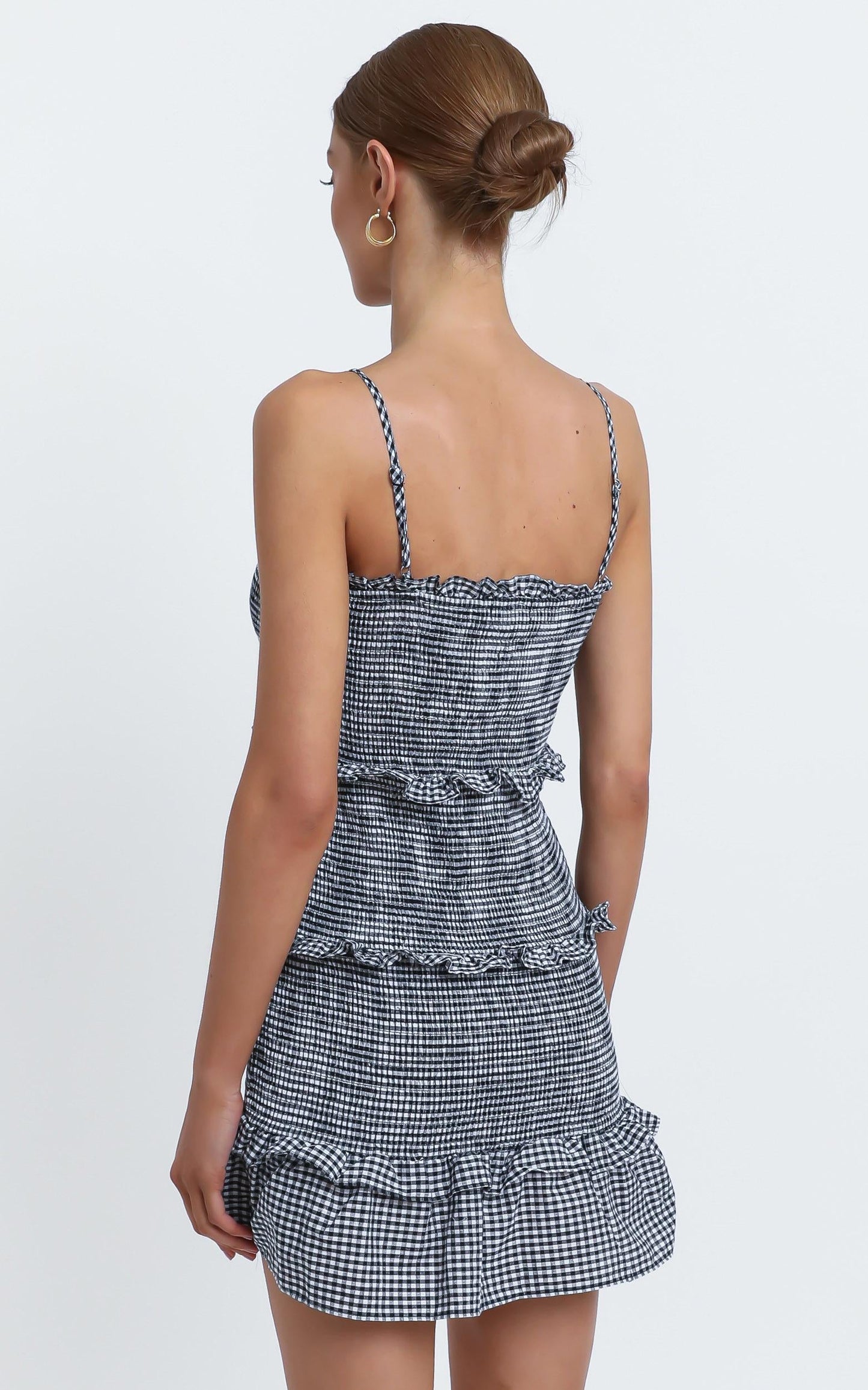 Brooke Dress in Black Check