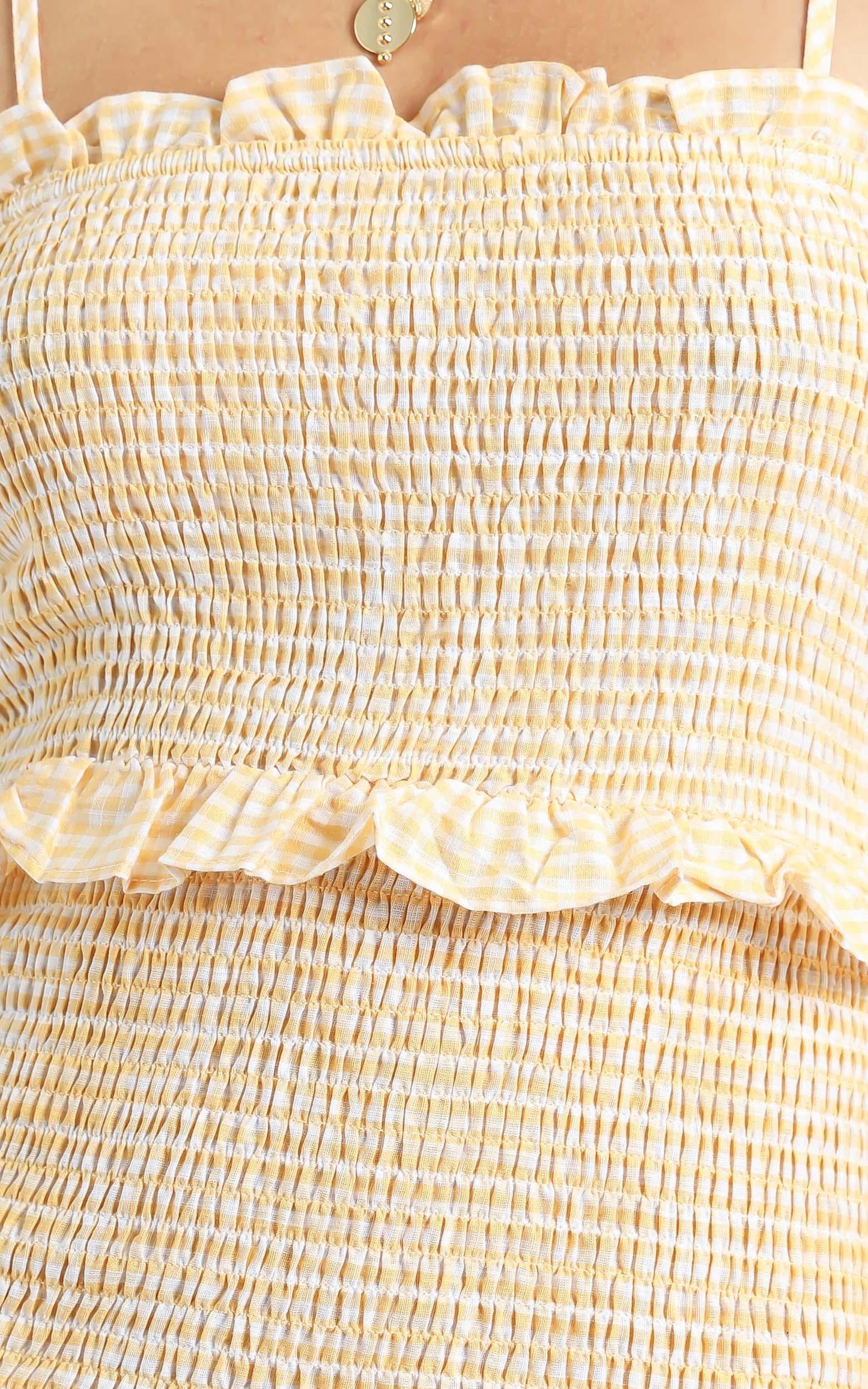 Brooke Dress in Yellow Check