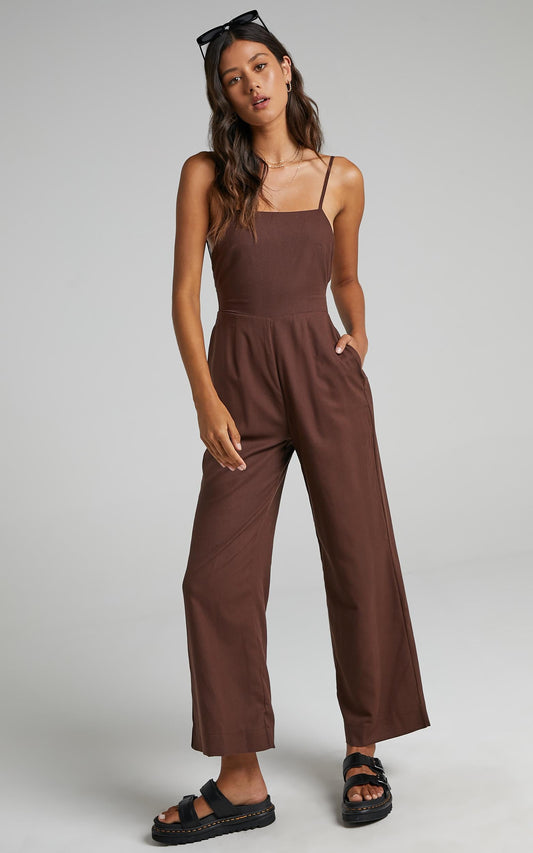 Camari Jumpsuit in Chocolate
