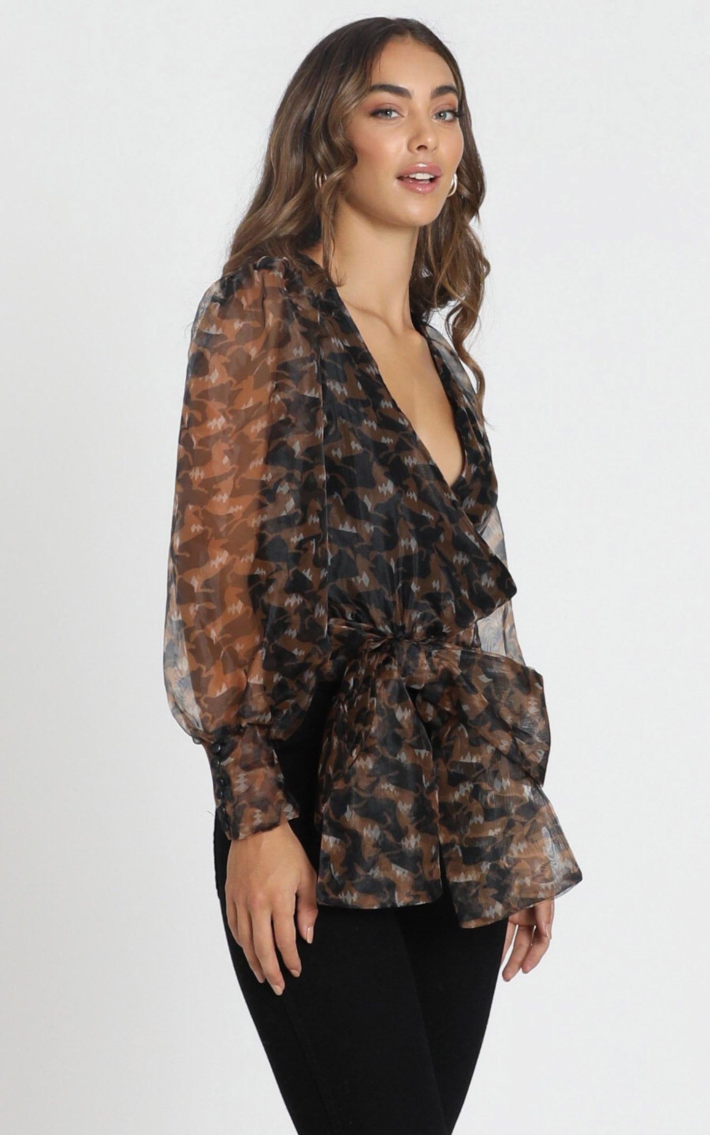Brylee Top in Black Print