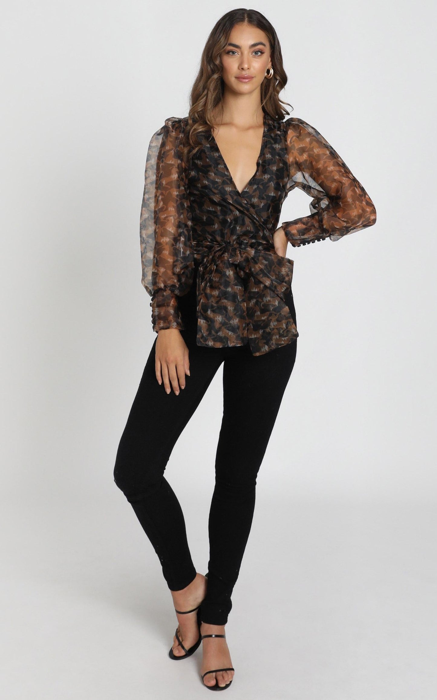 Brylee Top in Black Print