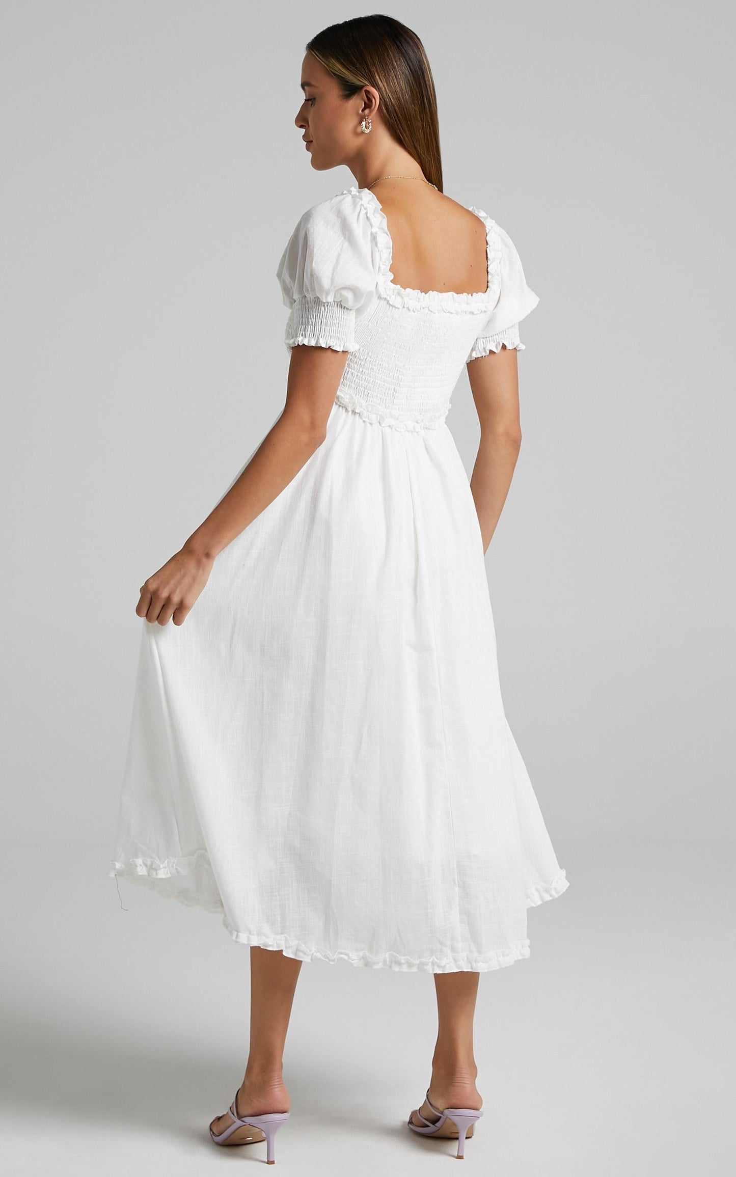 Burke Dress in White