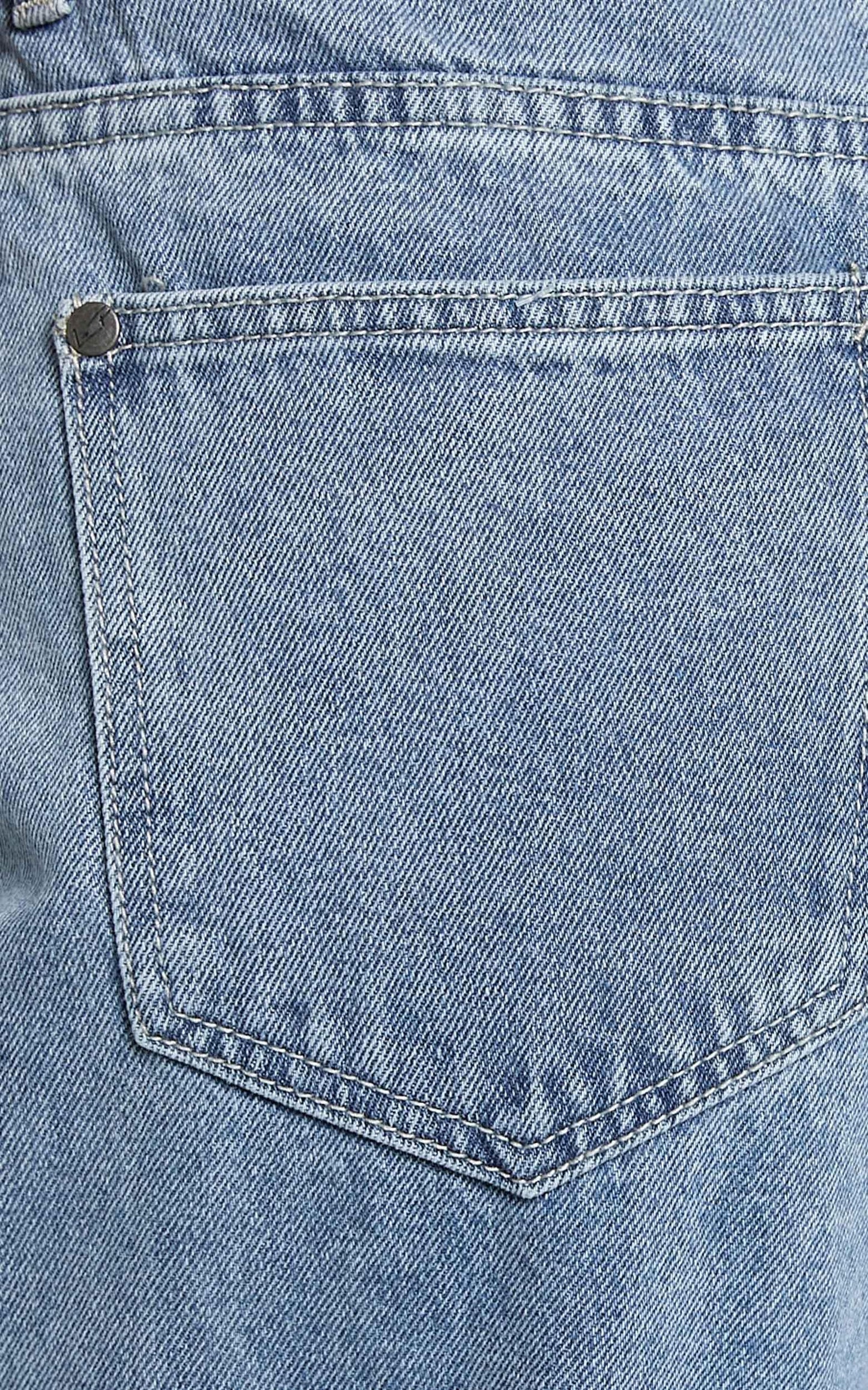 Arielle Straight Leg Jean in Stonewash Distressed