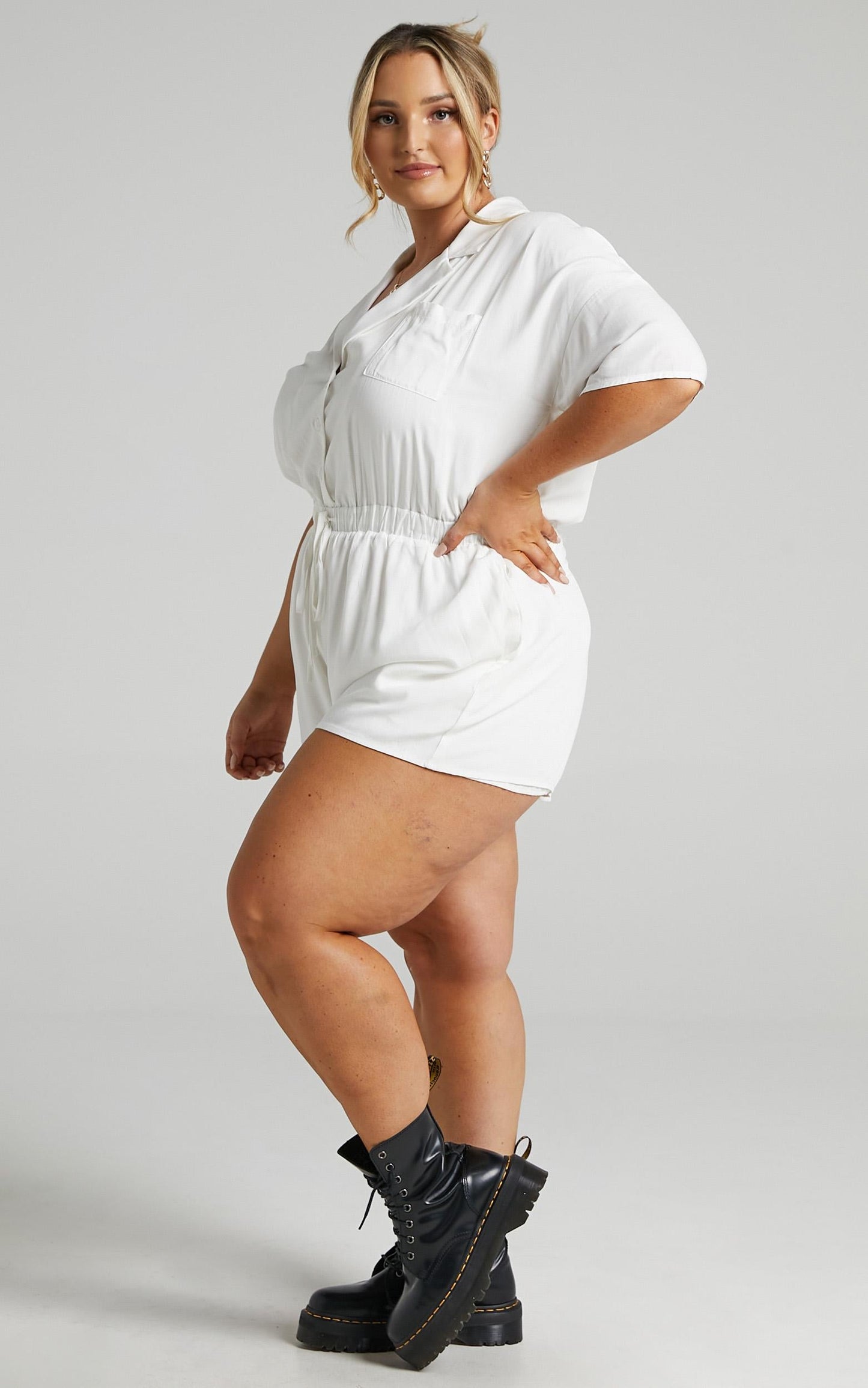 Calanthe Playsuit in White