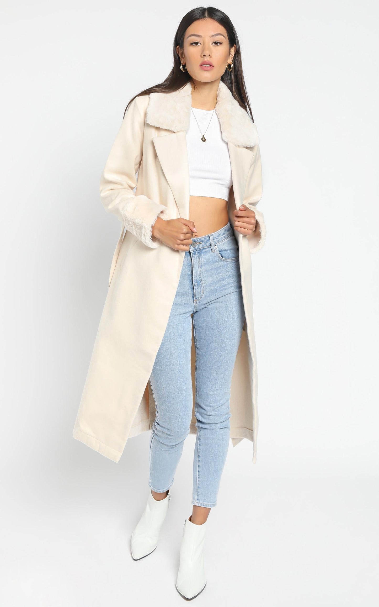 Manhattan Mornings Coat in Cream