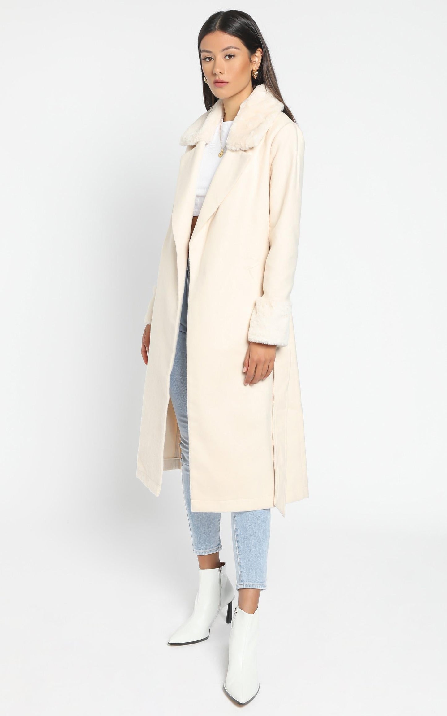 Manhattan Mornings Coat in Cream