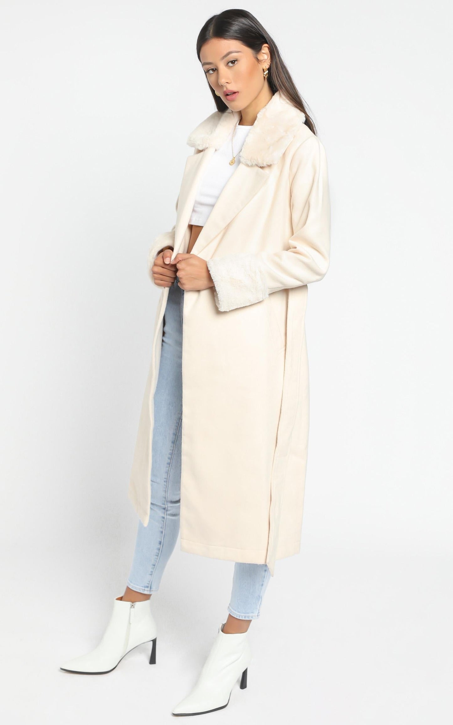 Manhattan Mornings Coat in Cream